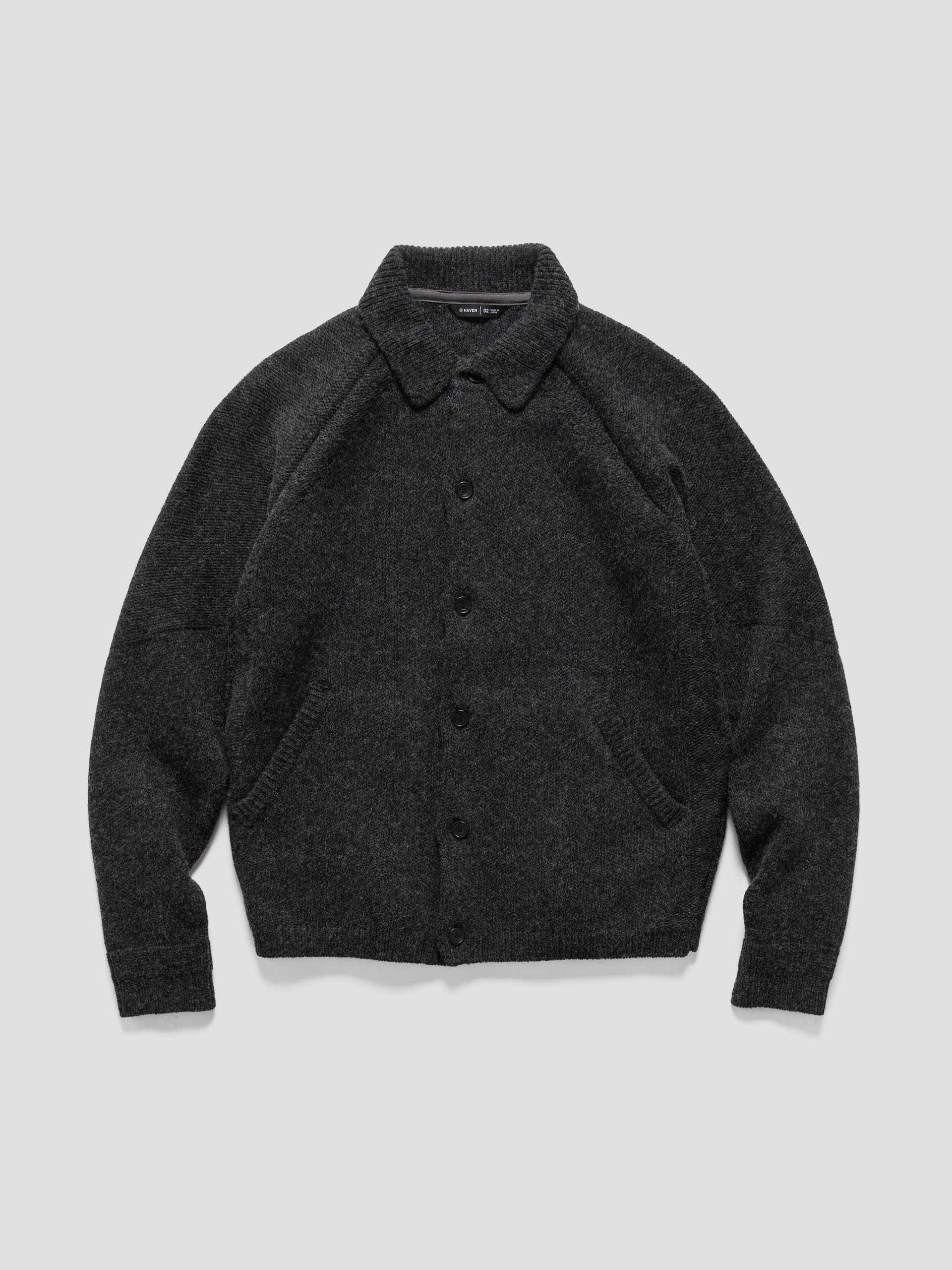 Highland Knit Shirt - Merino Wool Cashmere Charcoal