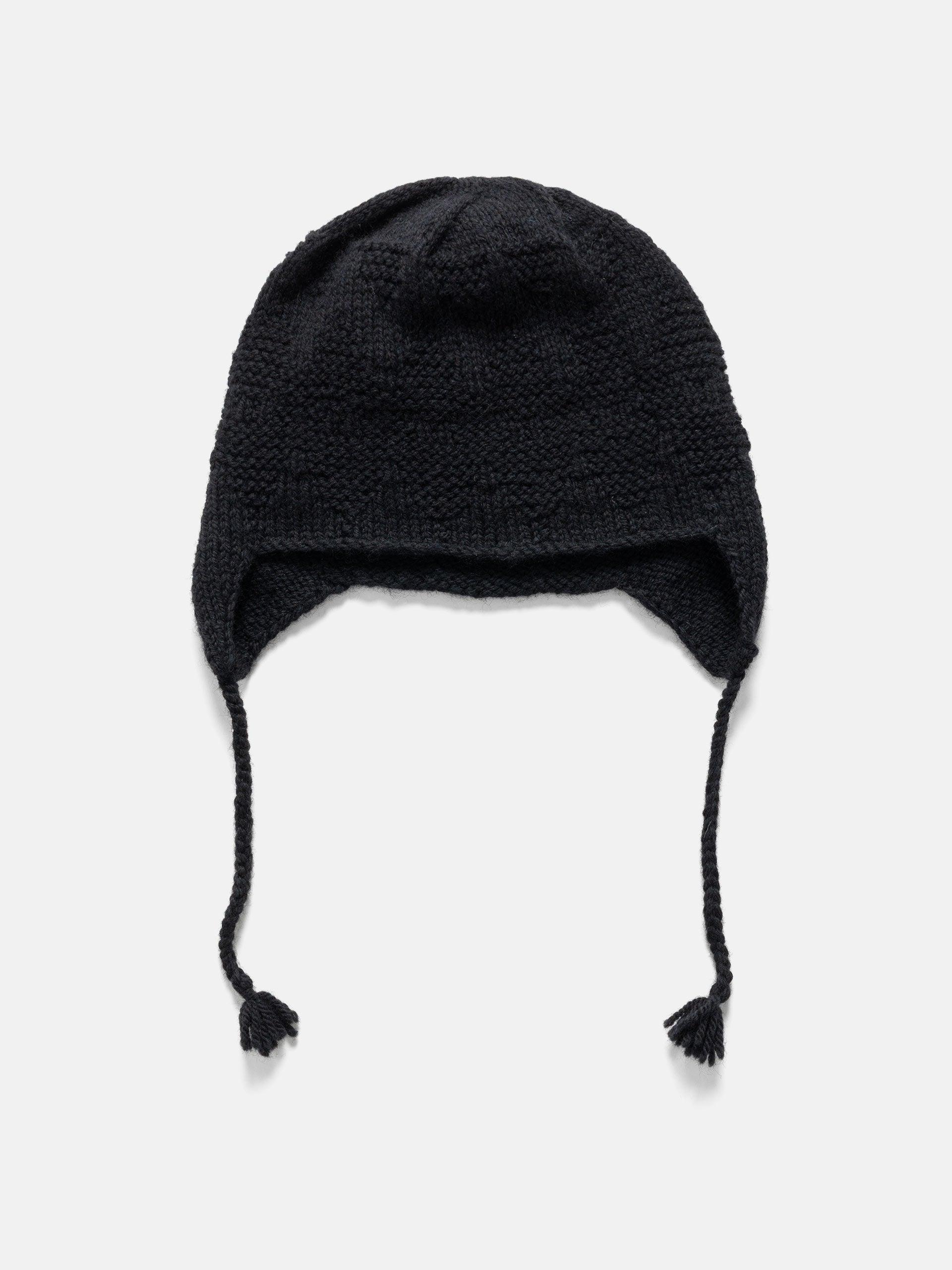 Sherpa Handknit Beanie - Merino Wool Charcoal