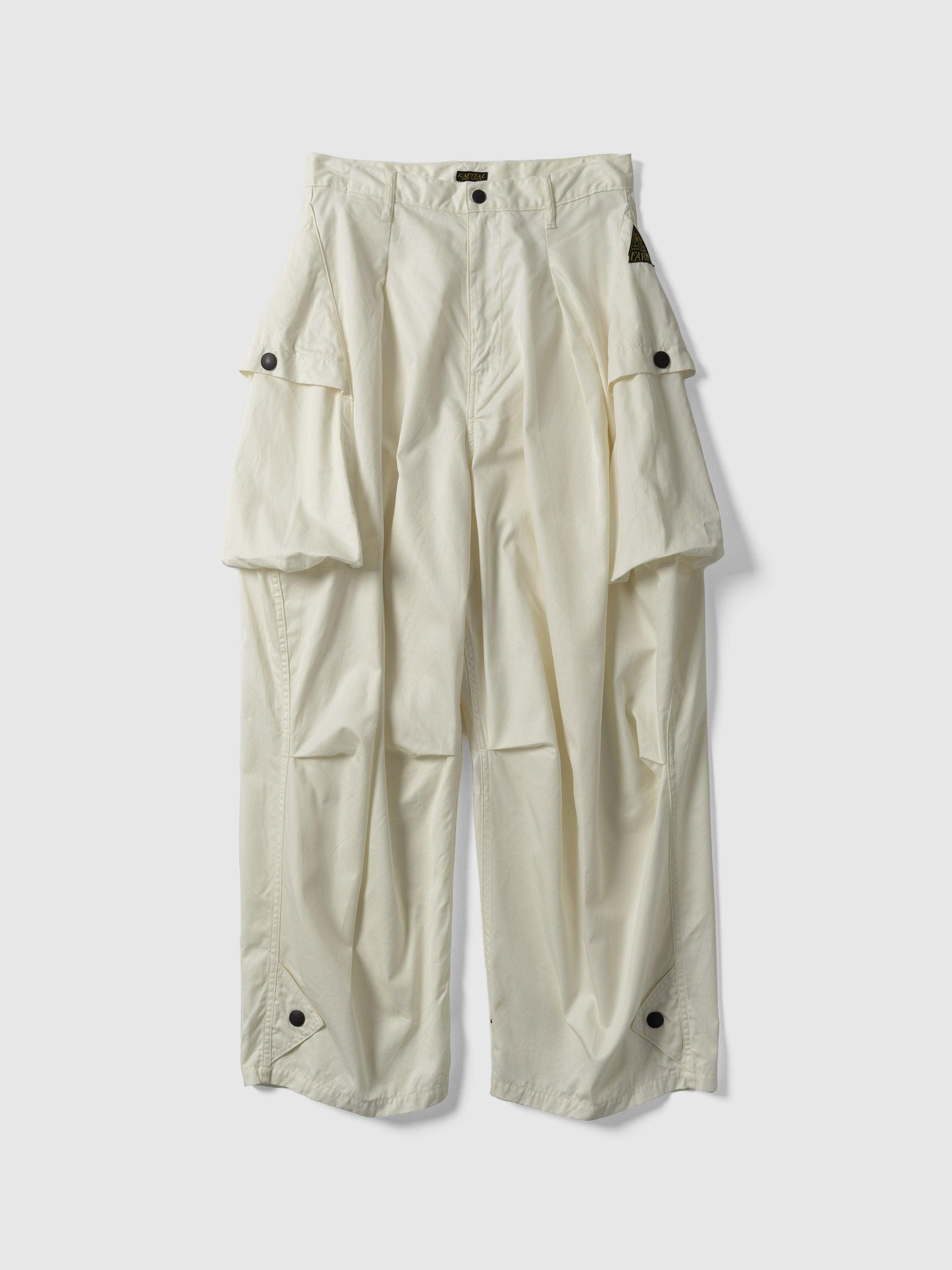 Gabergine Cotton AODAI Cargo Pants 2026 White