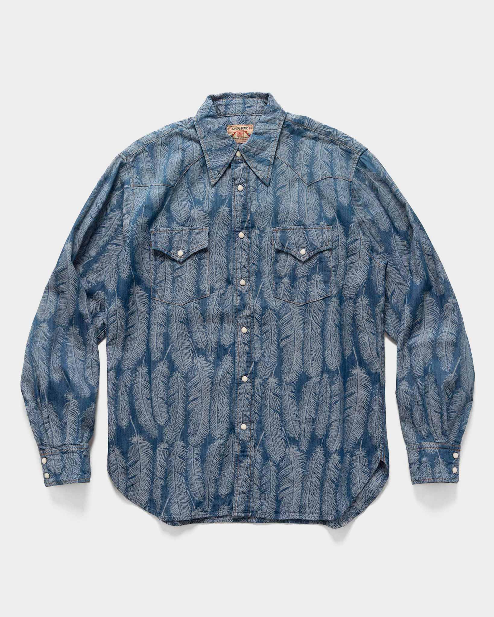 5oz MAGPIE Denim HUSKY Western Shirt Light