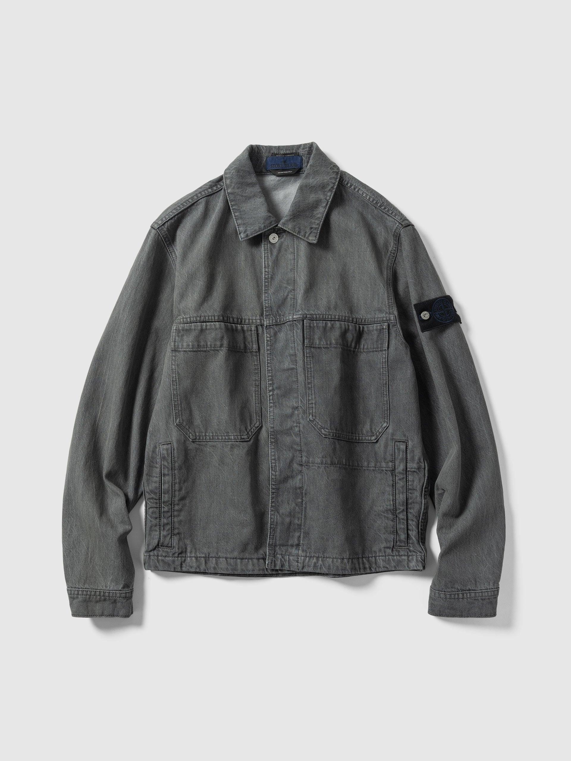Light Grey Wash Biker Jacket