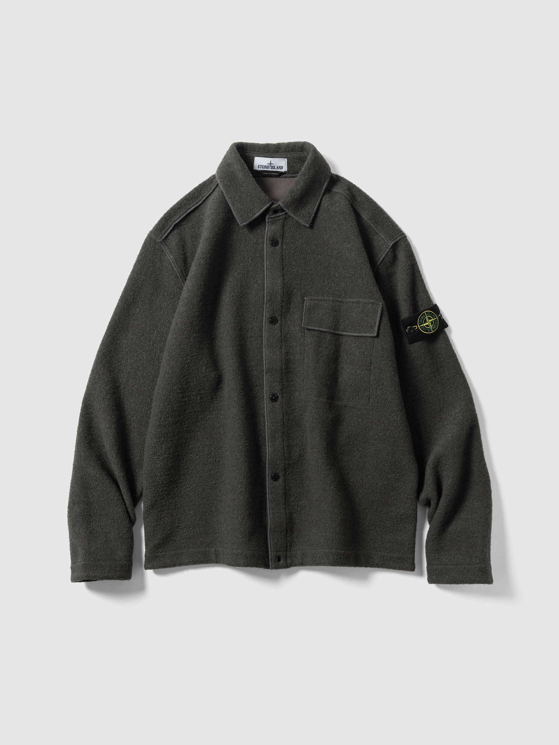 Micro Boucle Overshirt Lead Grey