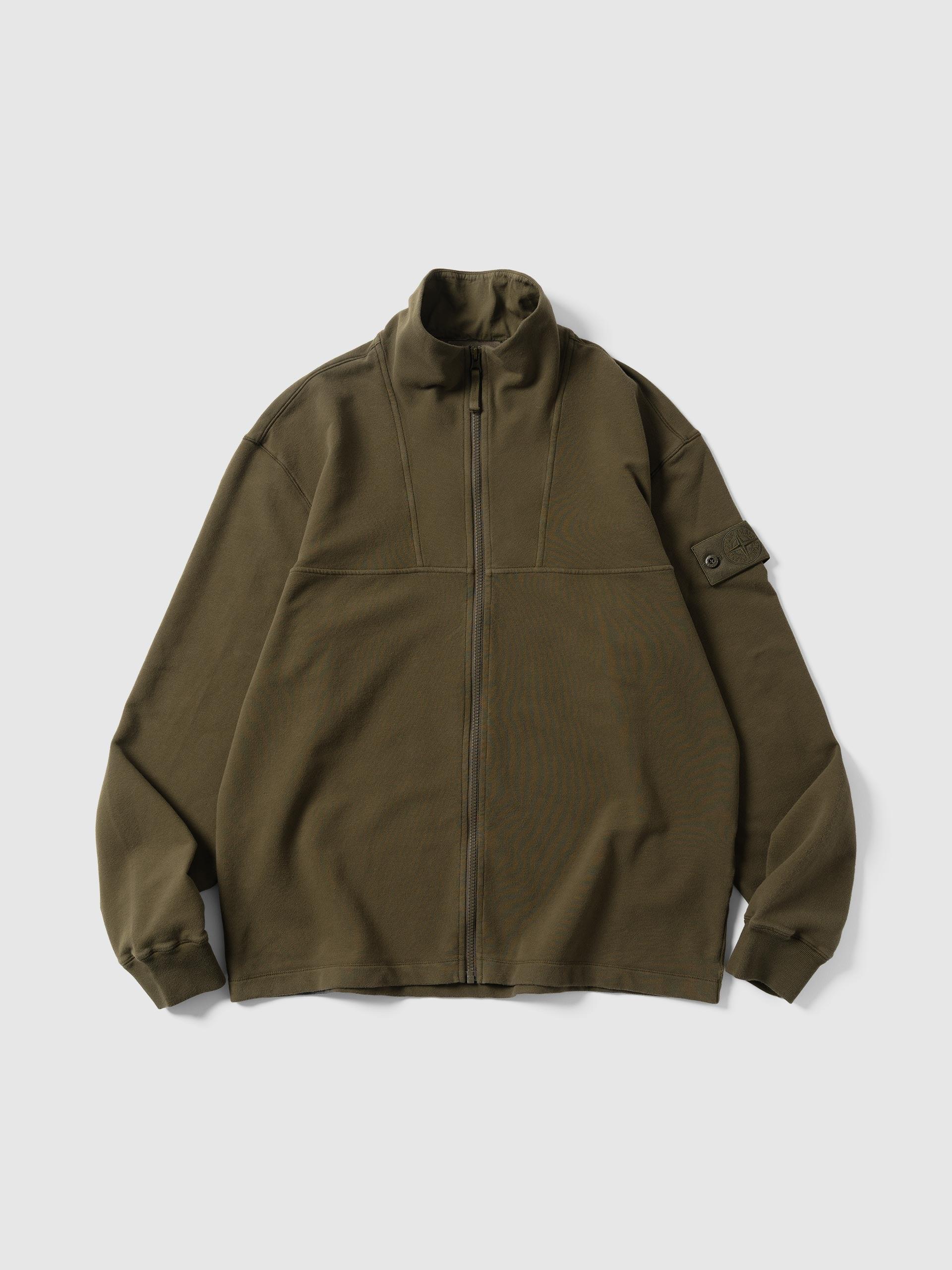 Ghost Piece Zip Up Cardigan Military Green