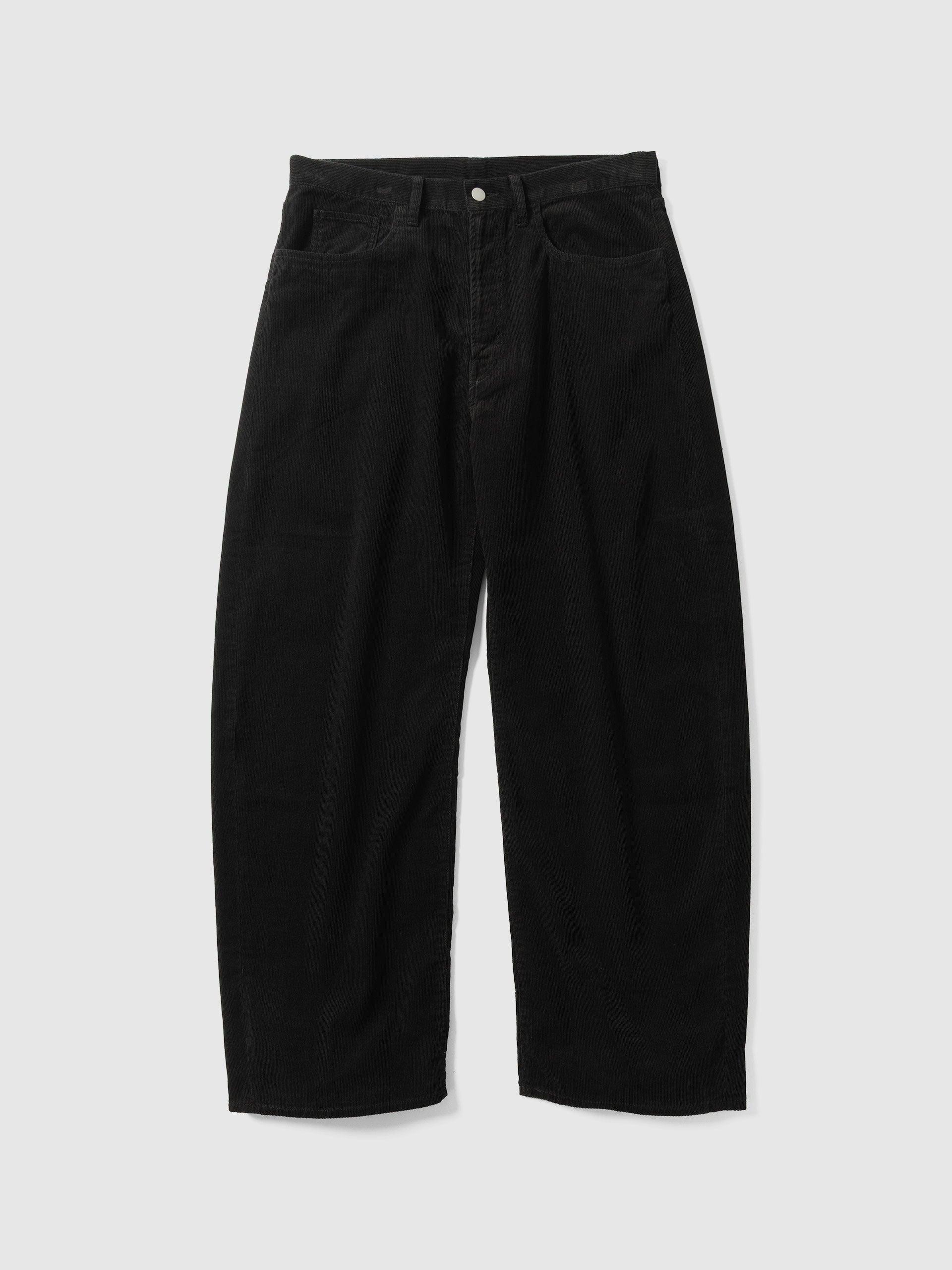 Vintage Corduroy Round Pants Black