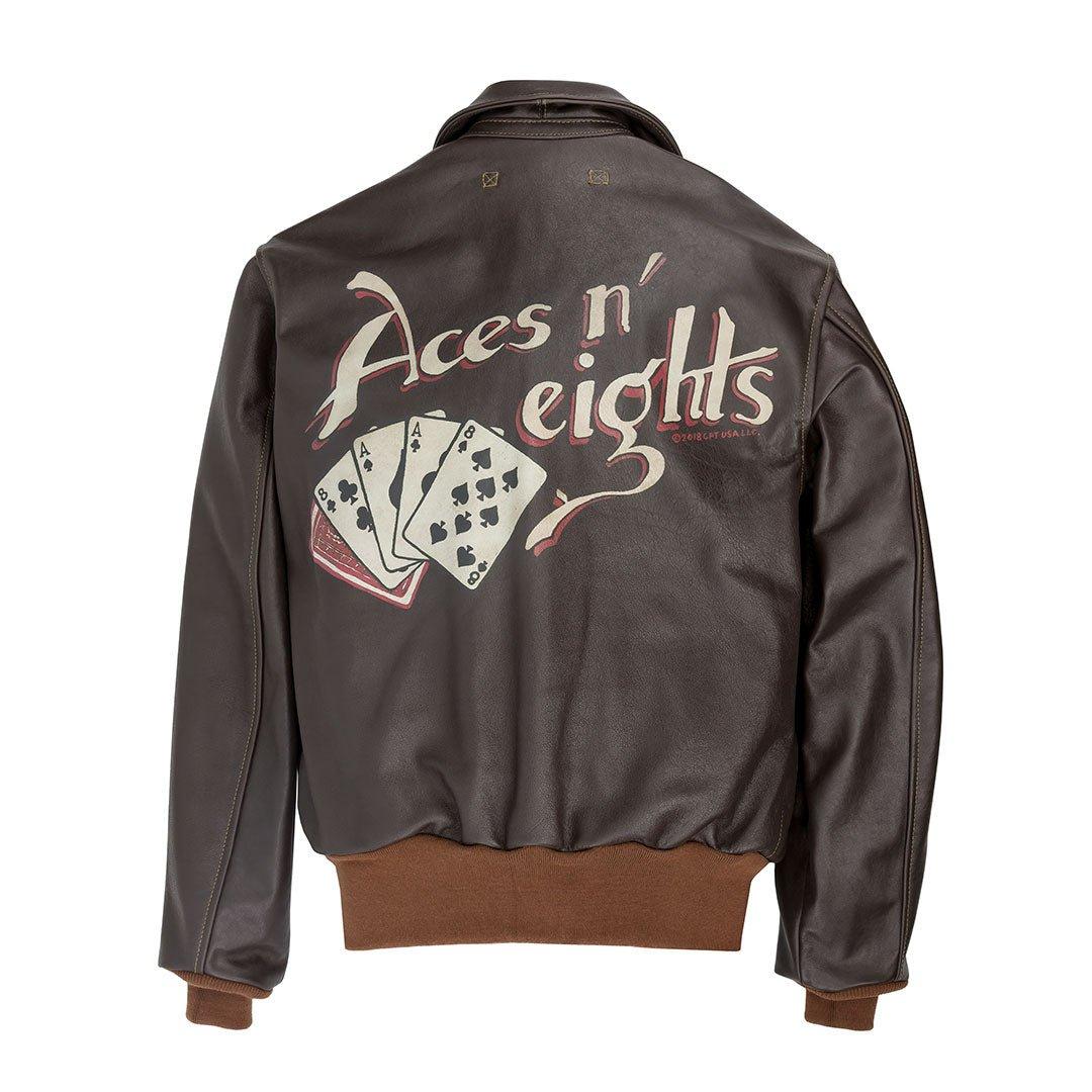 Aces and Eights™ Hand-Painted Flight Jacket Z21V029M