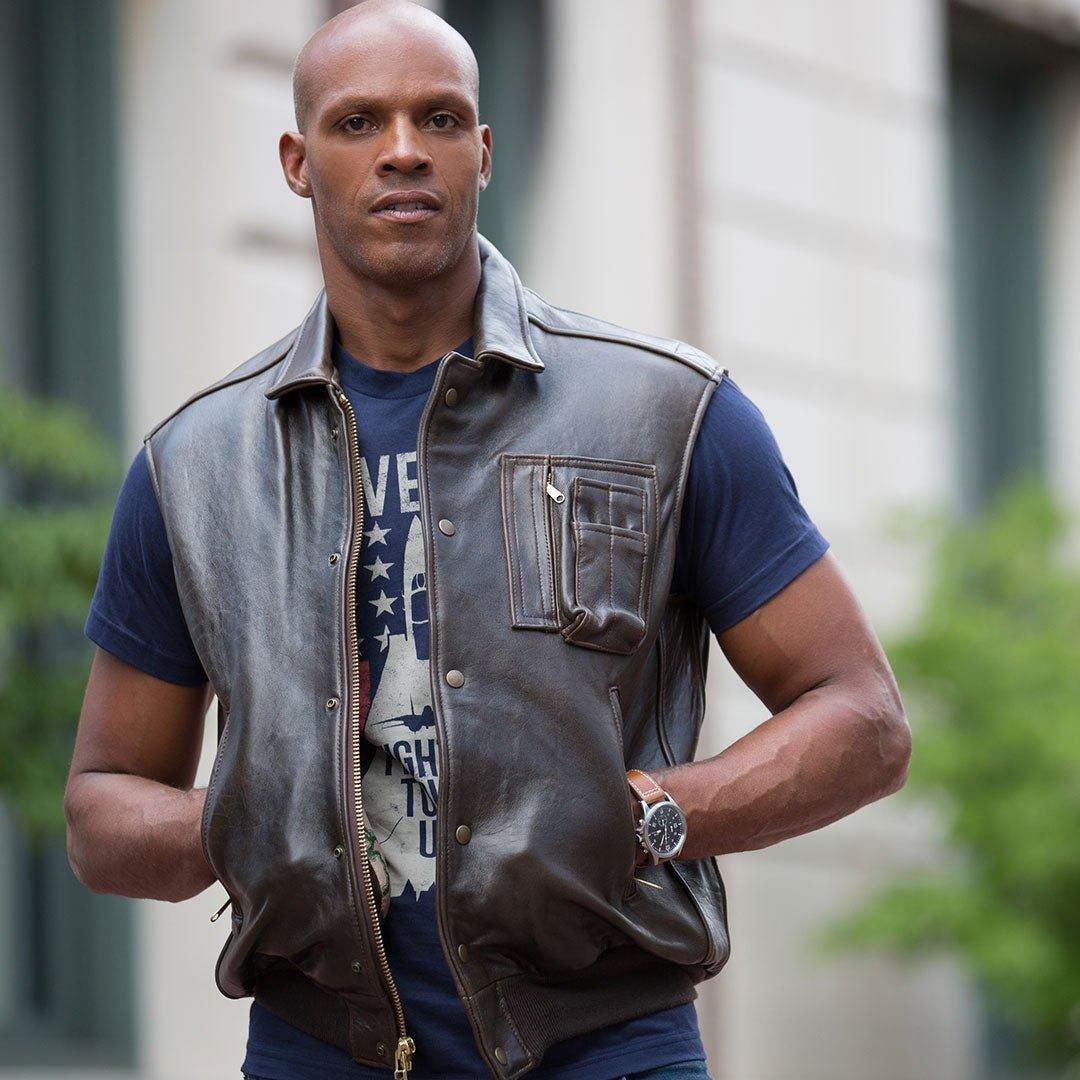 The Stearman Leather Vest Z2129V