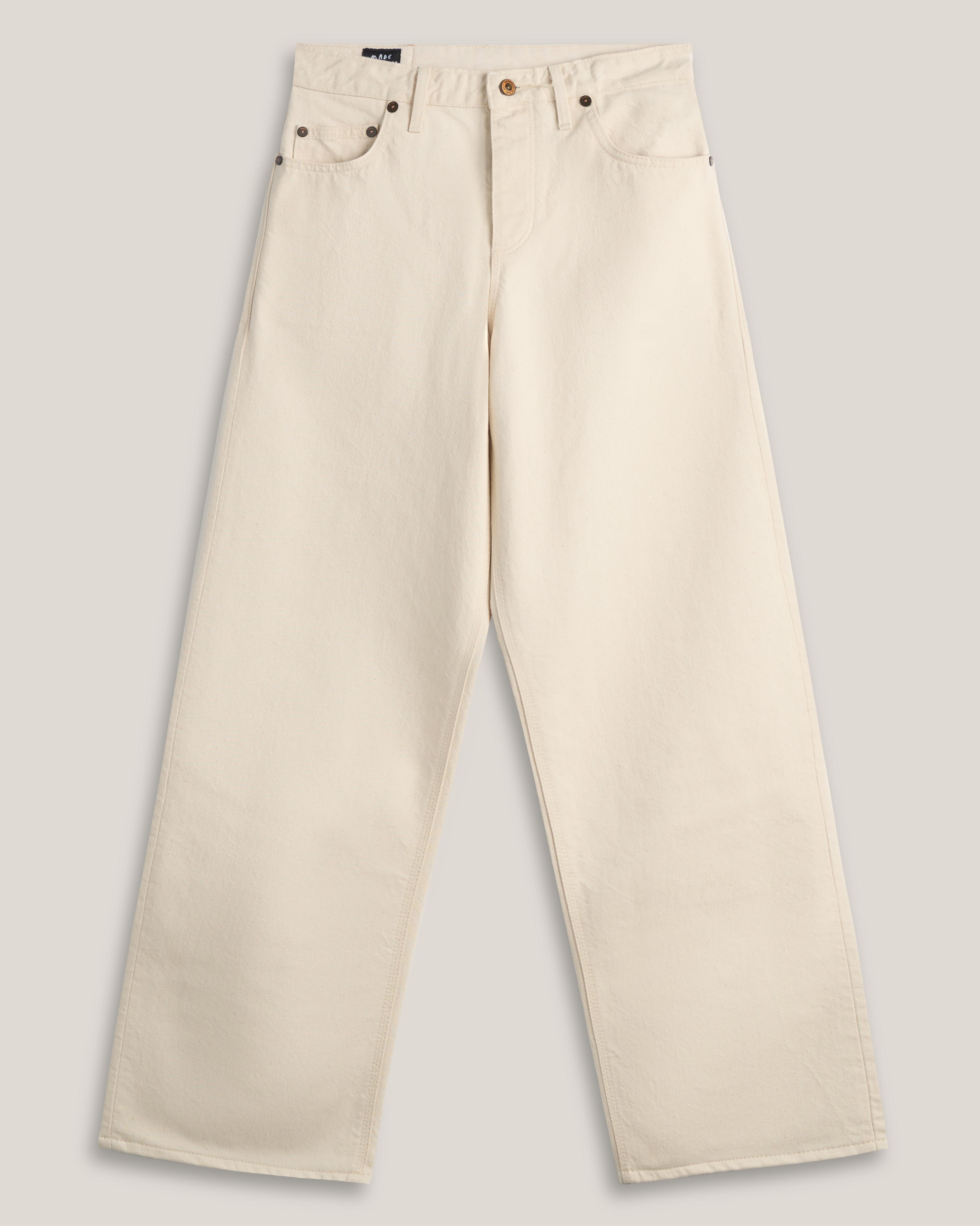 The Edna - Wide Relaxed Fit - Ecru Denim