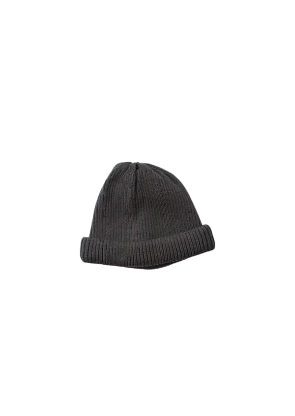 R5021 Cotton Roll Up Beanie - Dark Gray
