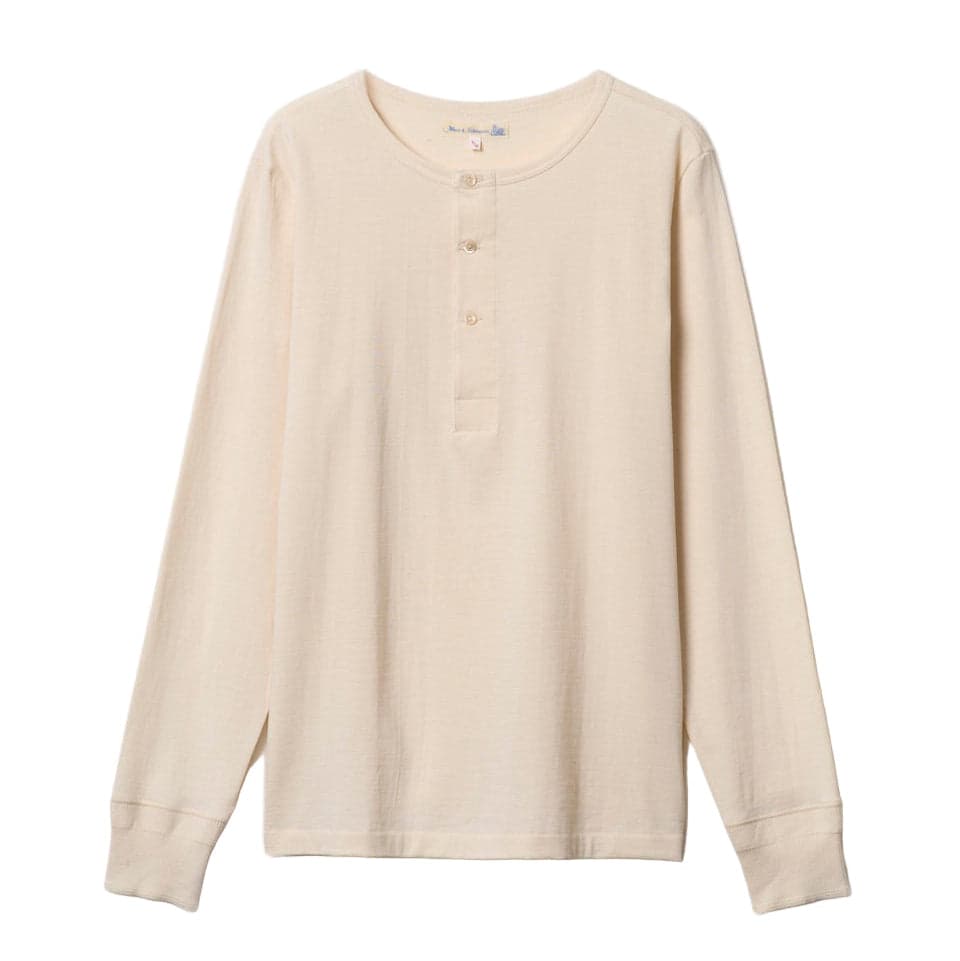 2M06.02 Vintage Machine Refined Classic Fit Long Sleeve Henley Nature