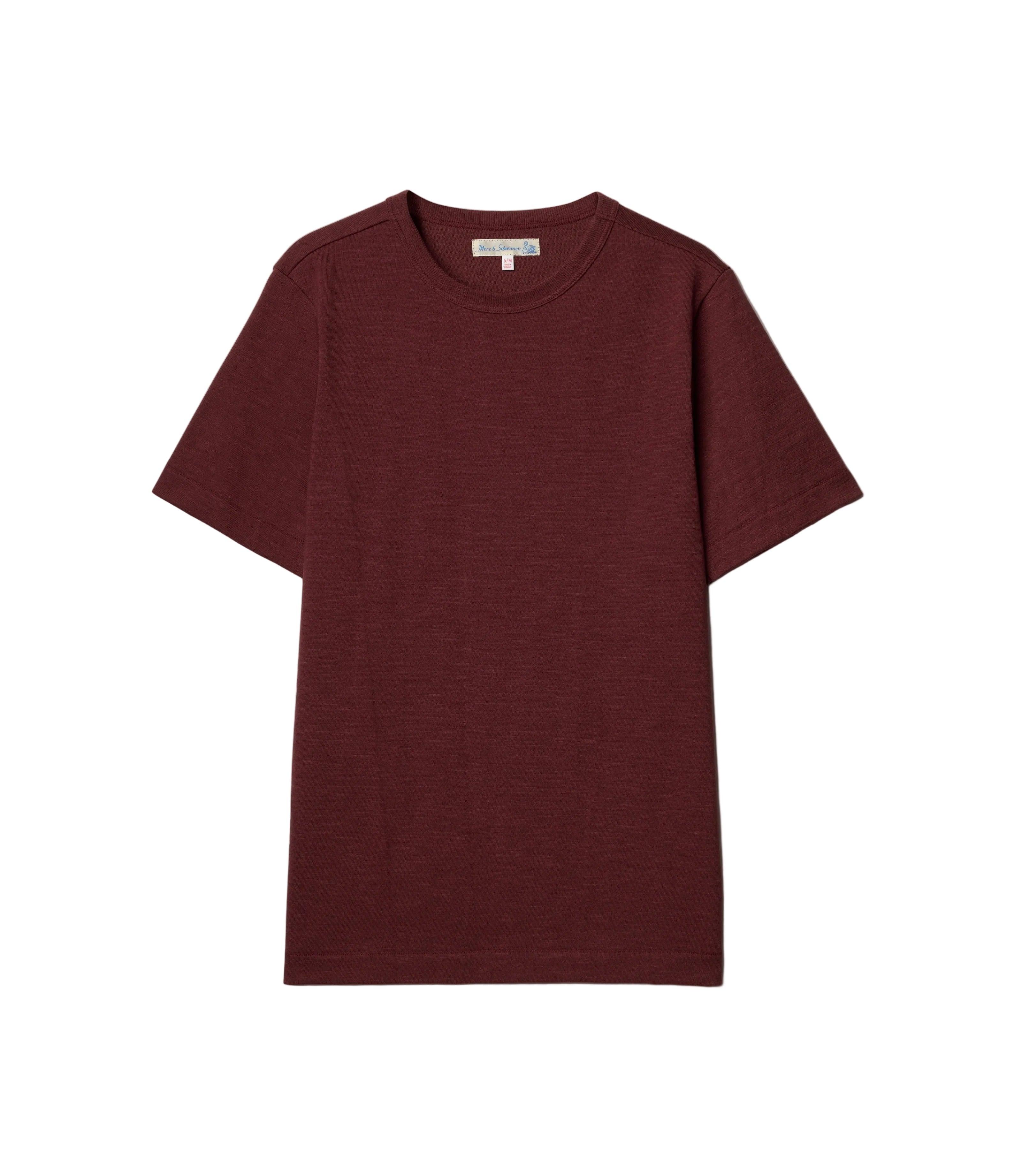 The Originals 1950s Men’s Loopwheeled T-Shirt Classic Fit Burgundy