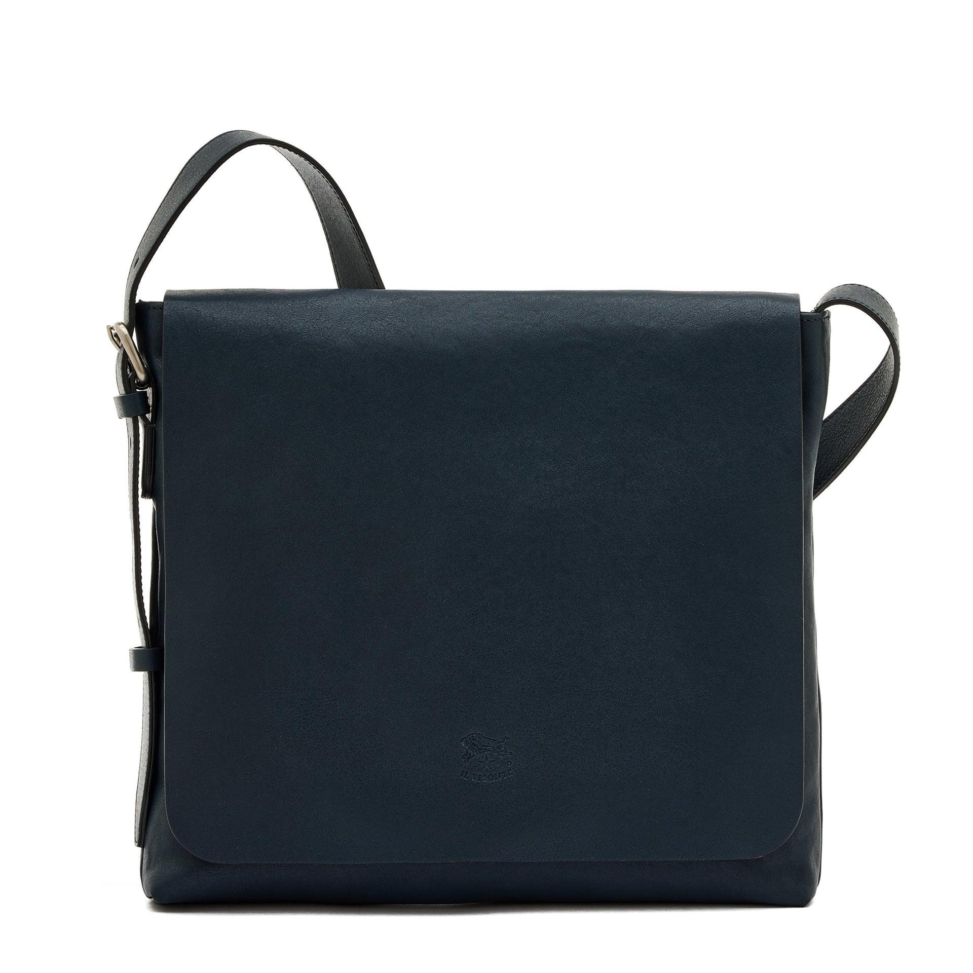 Brolio Men's Medium Messenger Bag Mezzanotte Blue