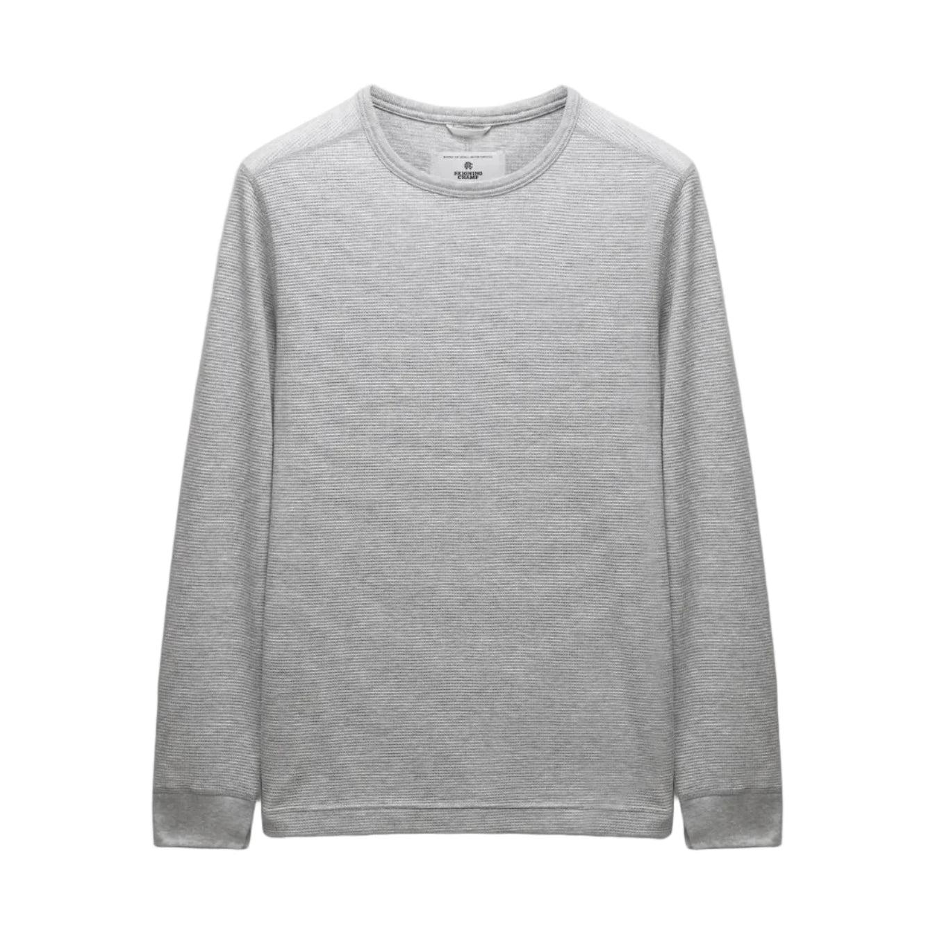 Lightweight Waffle Standard Fit Long Sleeve Heather Grey