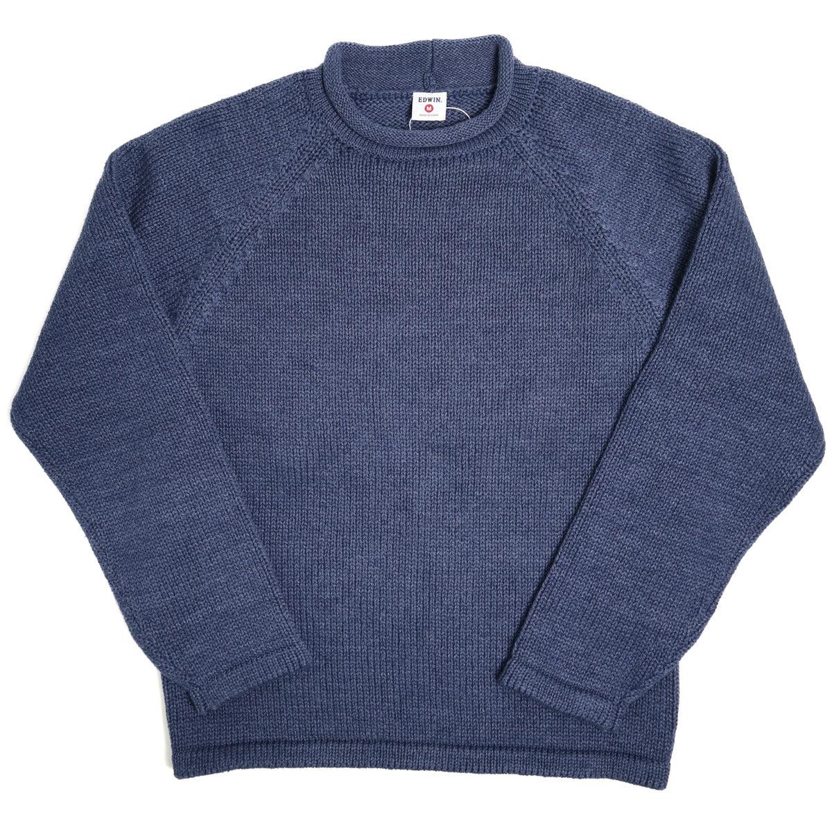 Cotton Roll Neck Sweater Navy
