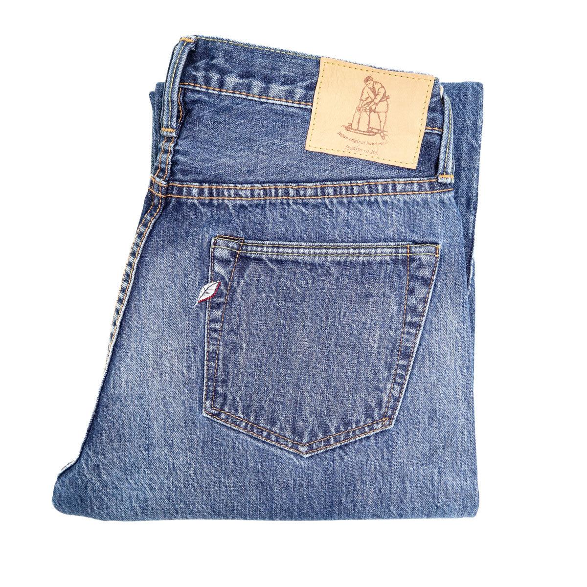 USED-003-ID Natural Used Indigo 14oz Sevedge Denim Regular Straight