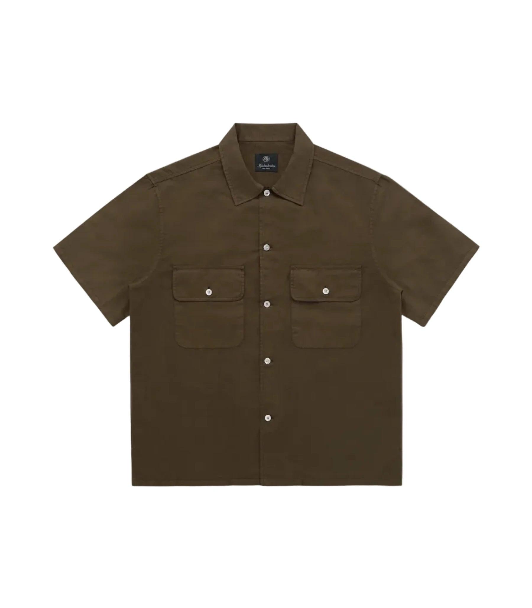 Mar Cotton & Linen Short Sleeve Shirt Mocha