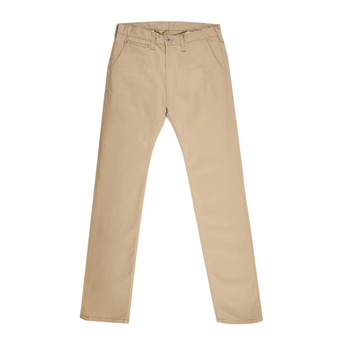 IH-721-KHA 9oz Mercerised Selvedge Cotton Slim Tapered Chinos Khaki