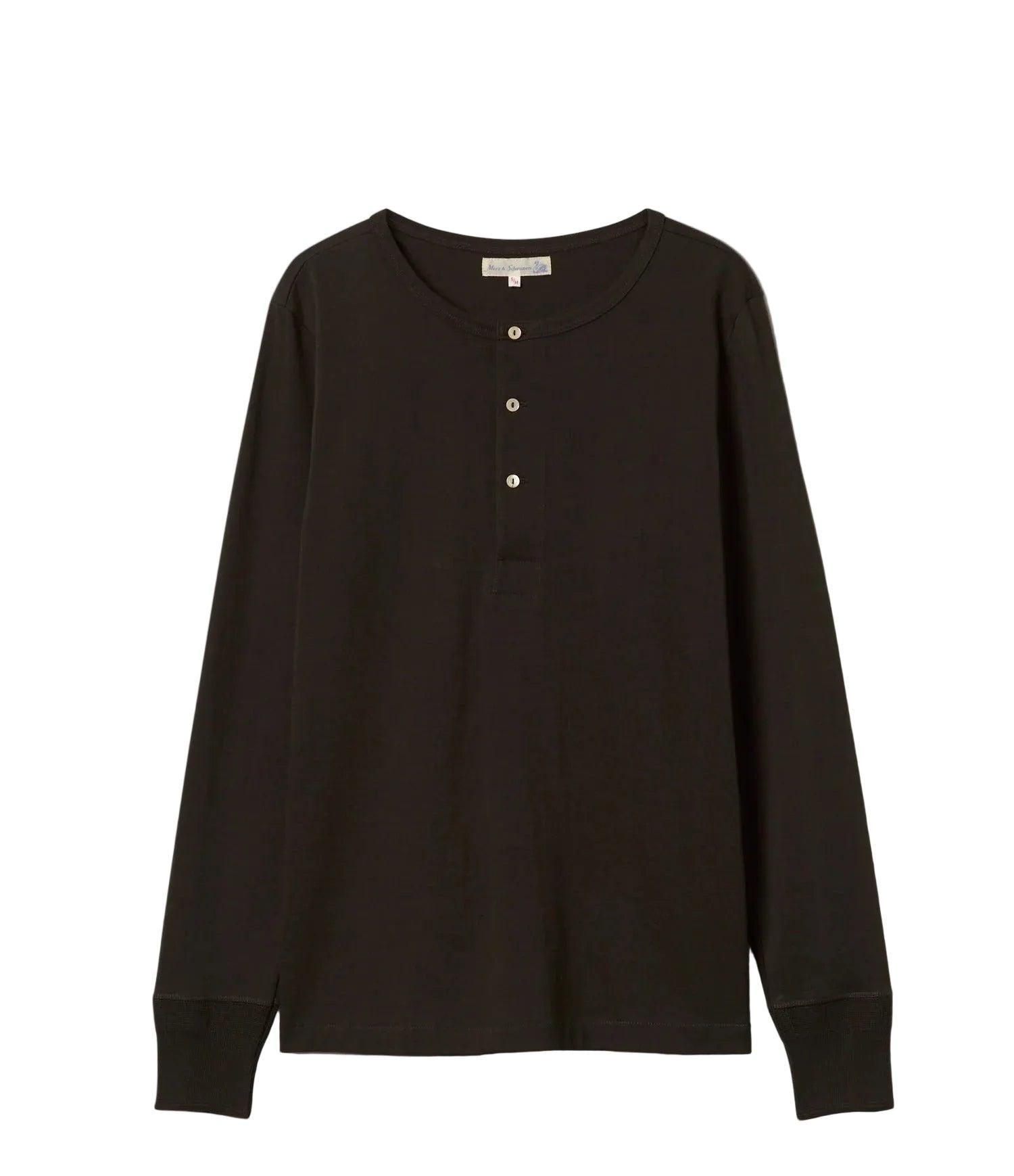 2M06.99 Vintage Machine Refined Classic Fit Long Sleeve Henley Charcoal