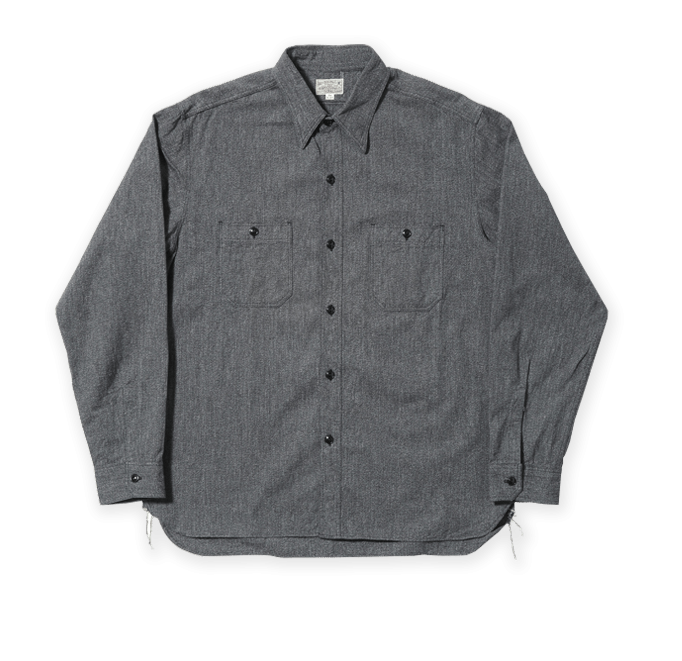 BR26082 Mock Twist Chambray Shirt Black