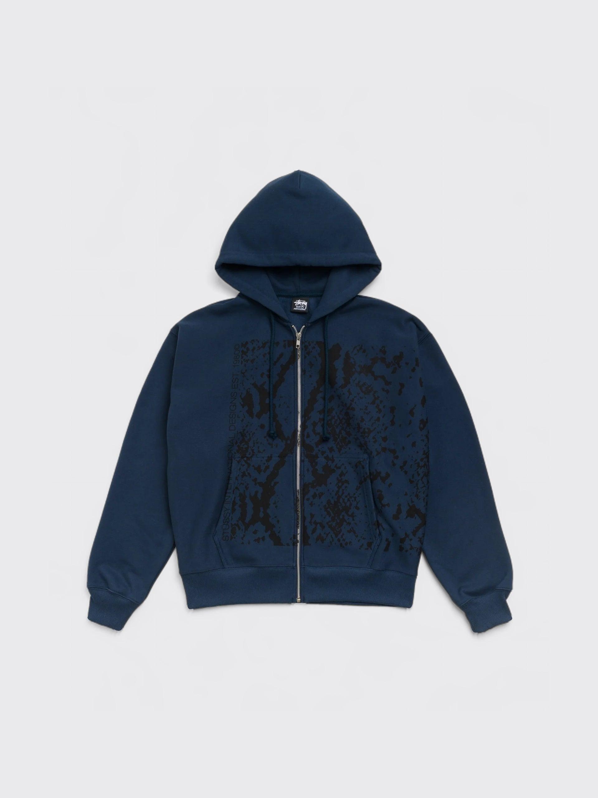 Snakeskin Zip Hood