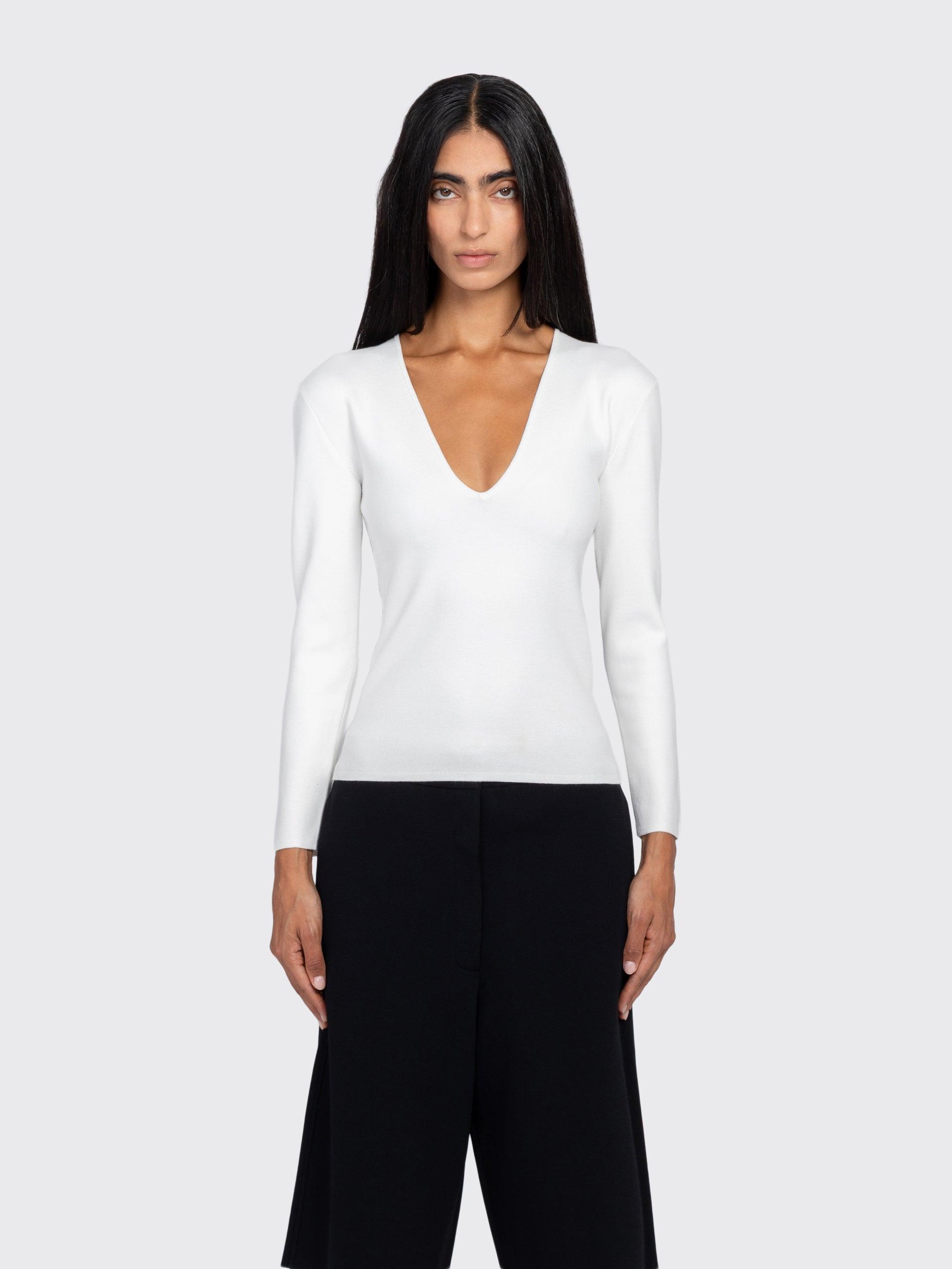 Compact Knit V-Neck