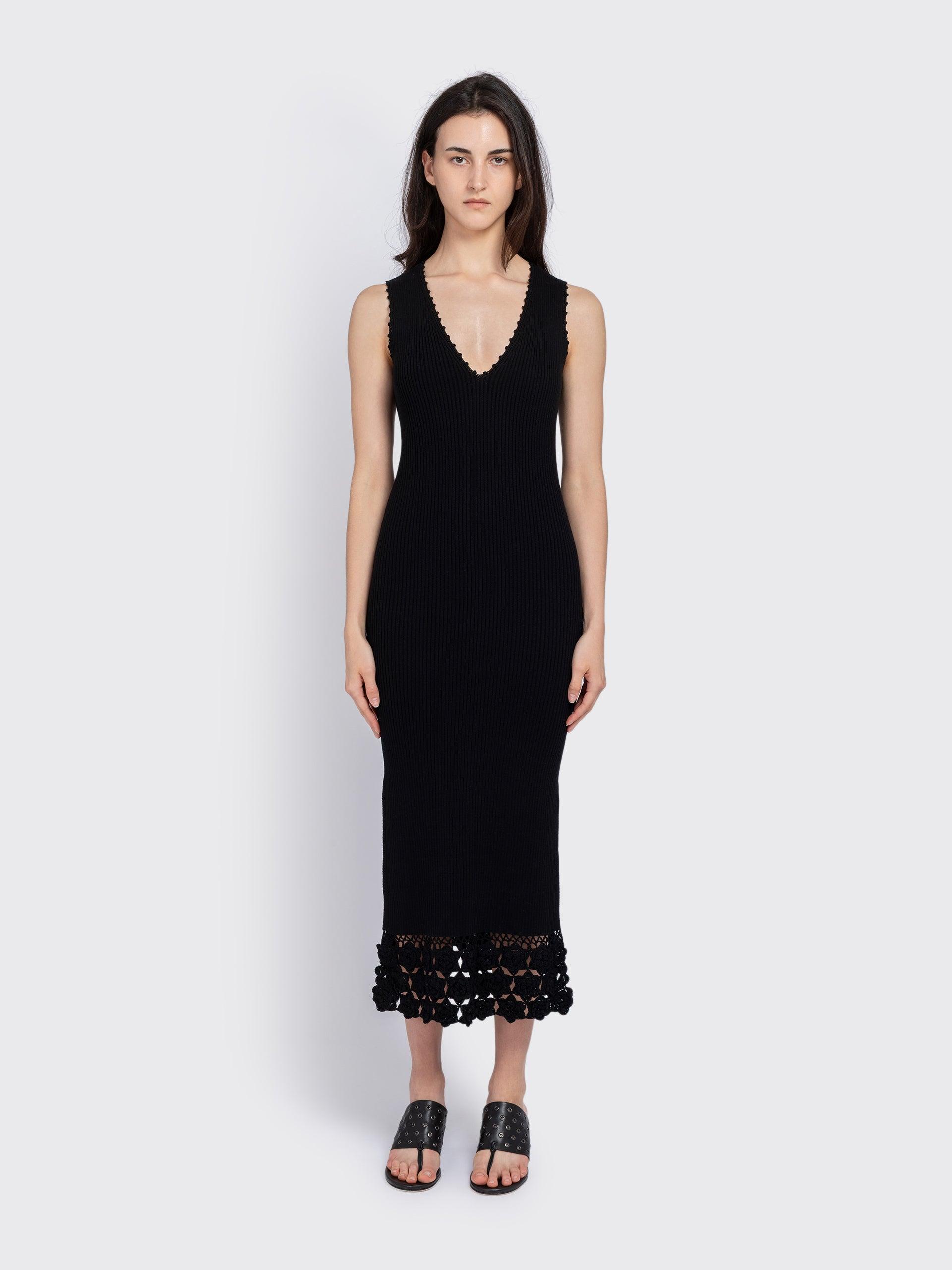 Fine Cotton Rib Crochet Dress