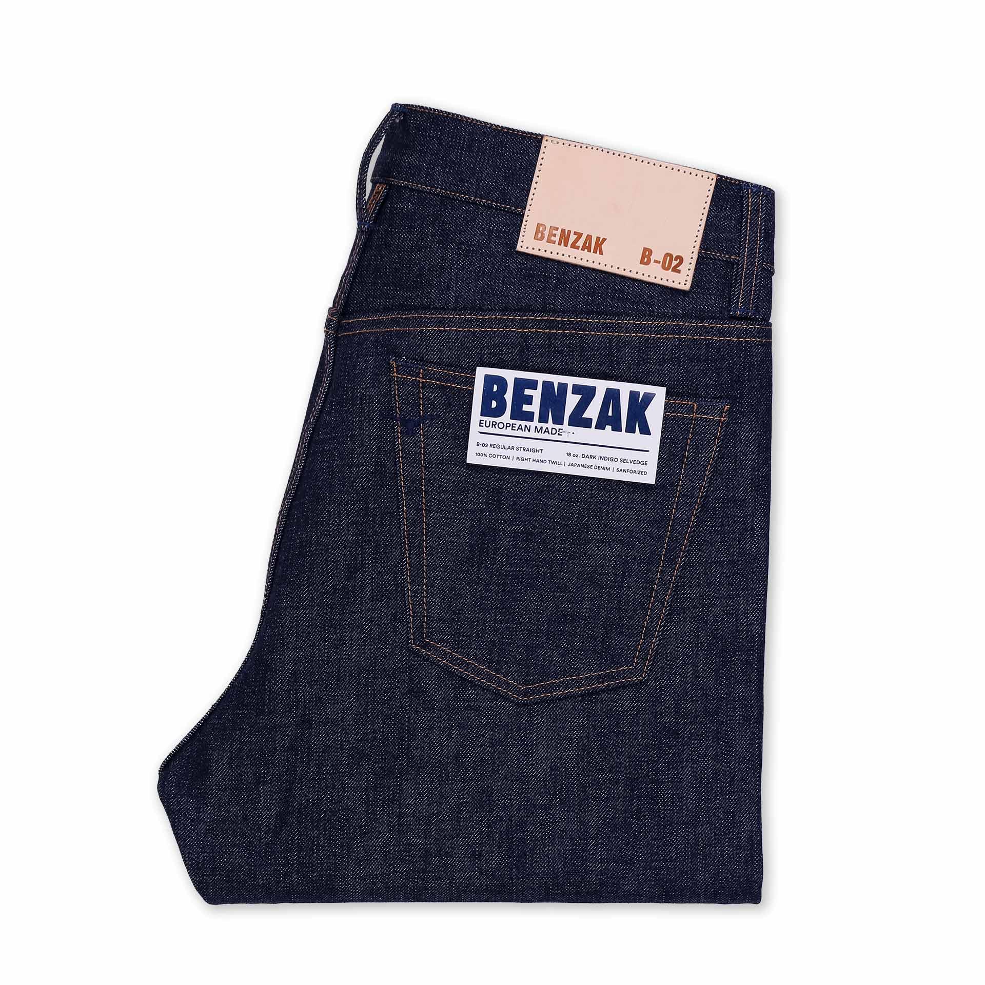 B-02 REGULAR STRAIGHT 18 oz. dark indigo selvedge