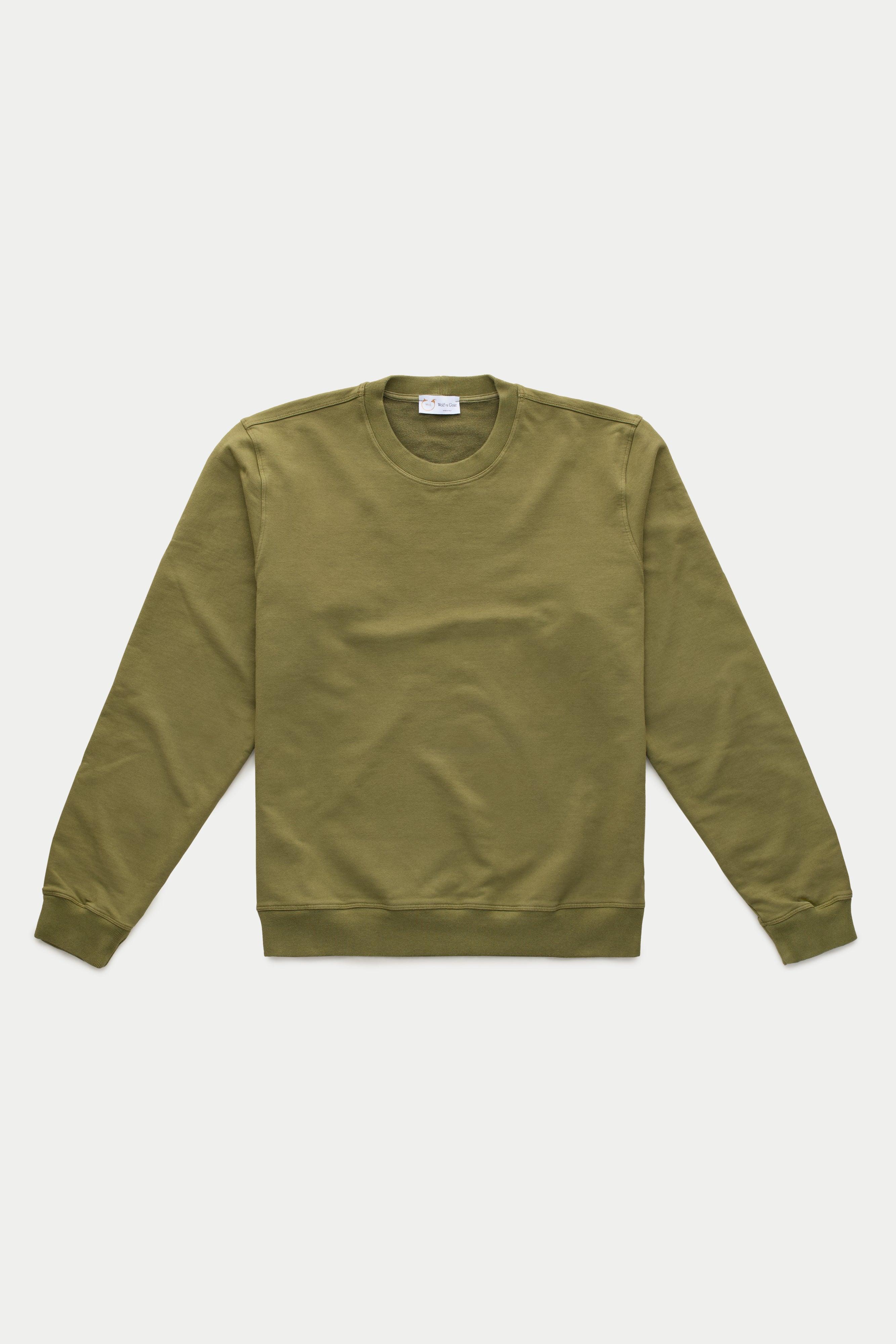 Cotton Modal Relaxed Set Sleeve Sweatshirt Olive Branch