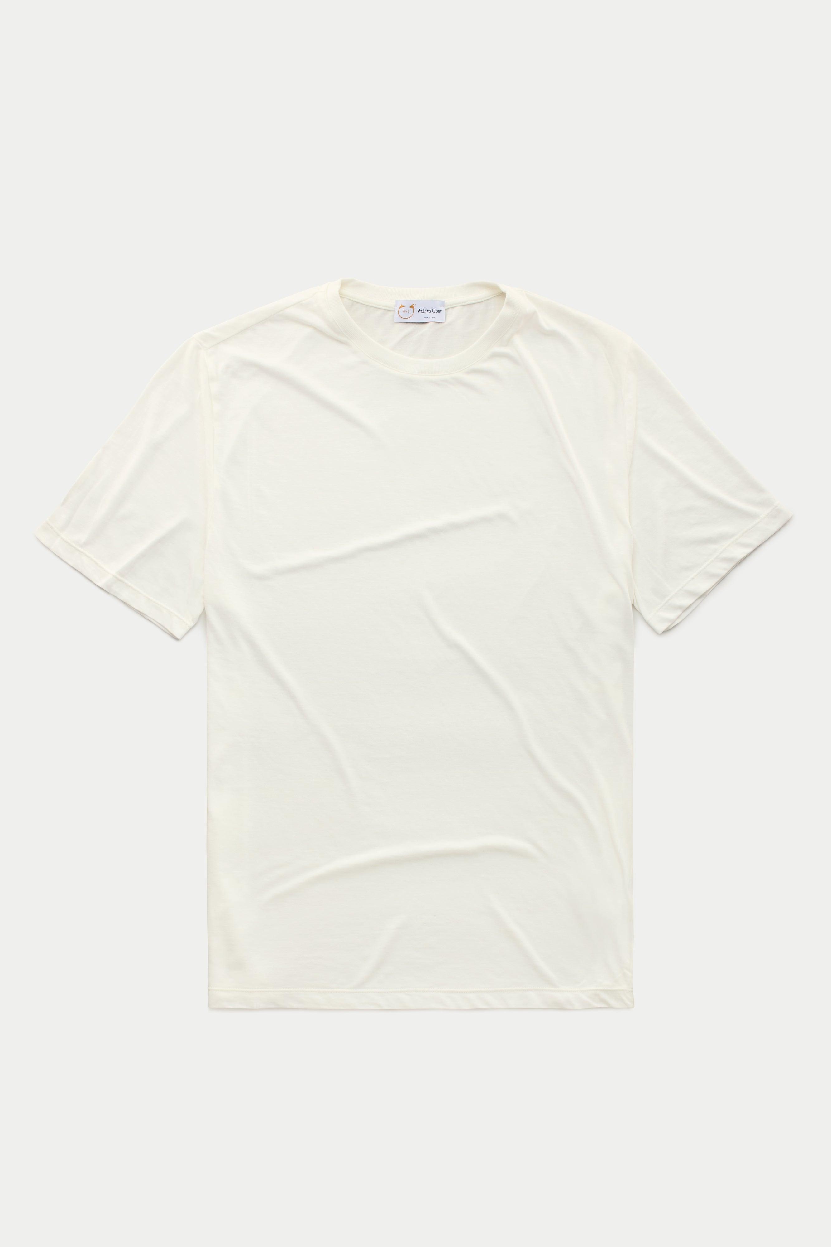 Light Weight Bamboo Sorona Short Sleeve Crew Neck T-Shirt Cloud Dancer