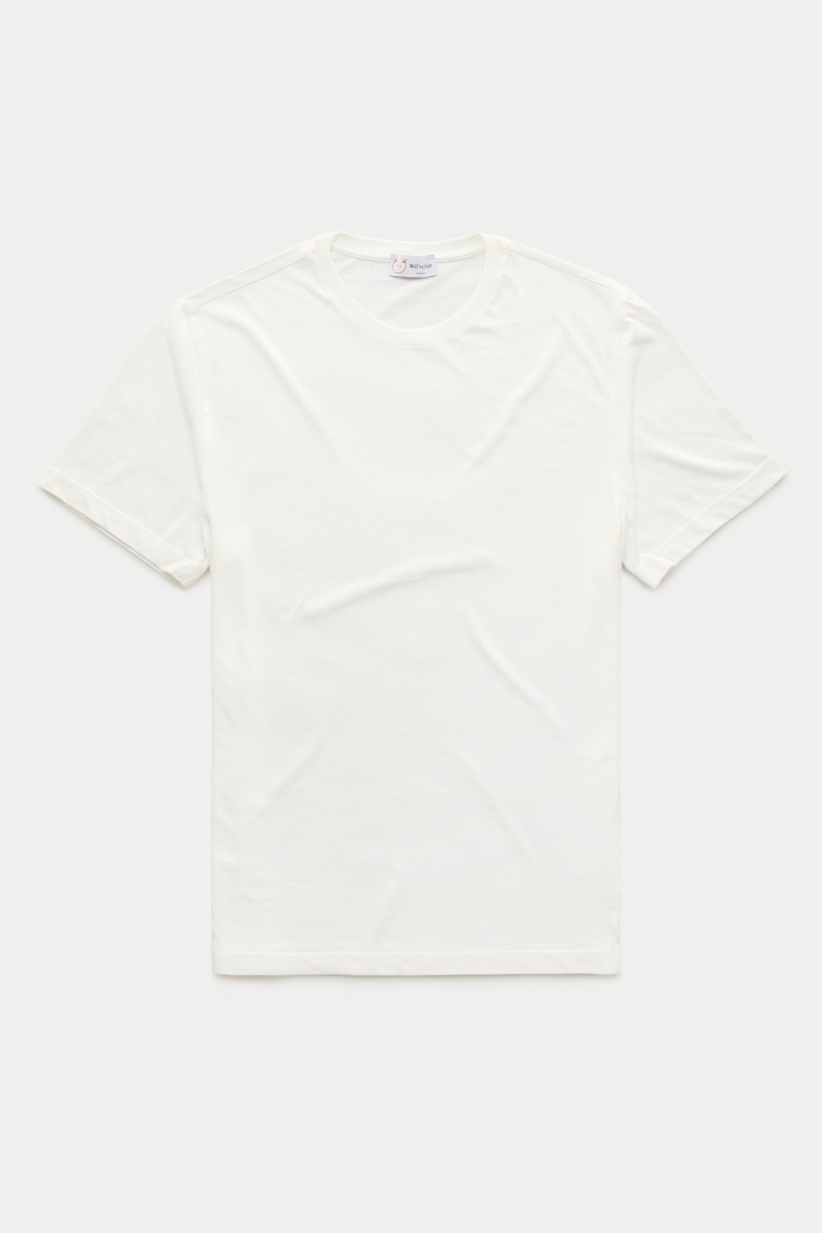 Heavyweight Short Sleeve Bamboo Sorona Jersey Crewneck Cloud Dancer