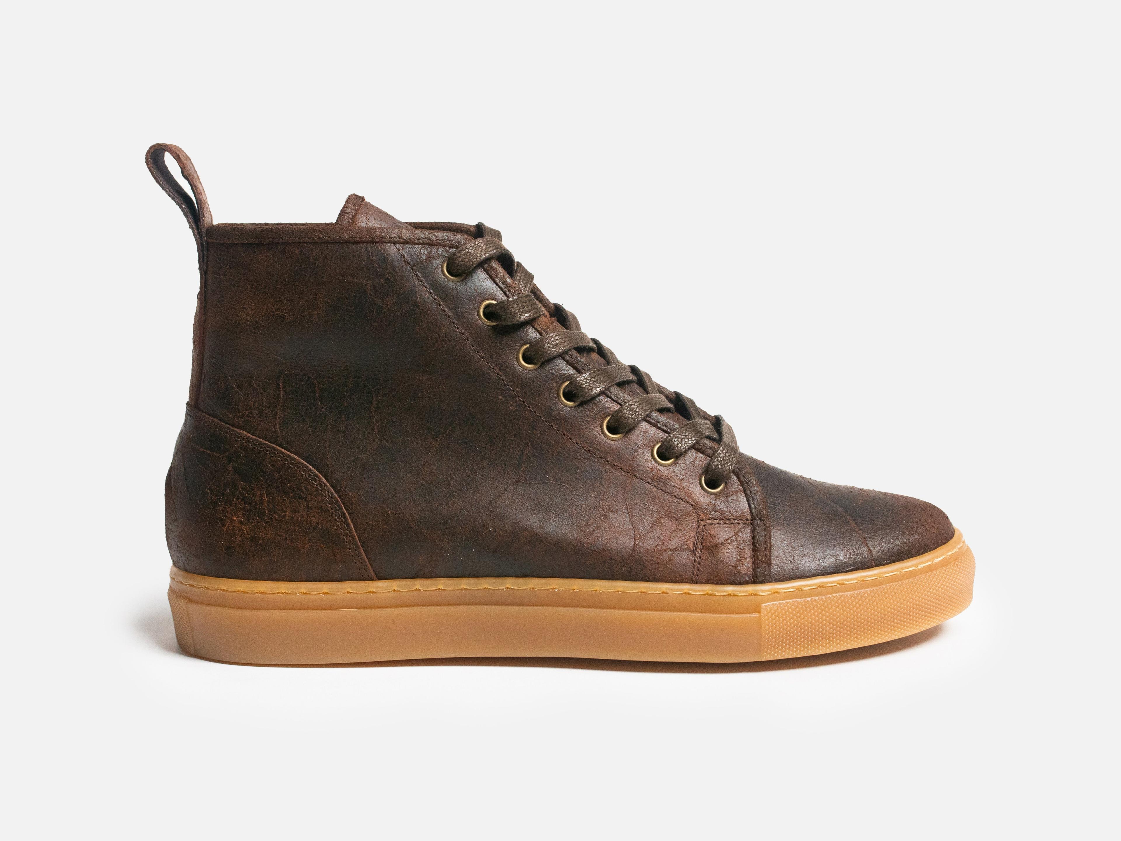 SMUGS Rose Anvil X GORAL High Top Sneaker 2.0 - Charles F Stead Crazy Cow Brown
