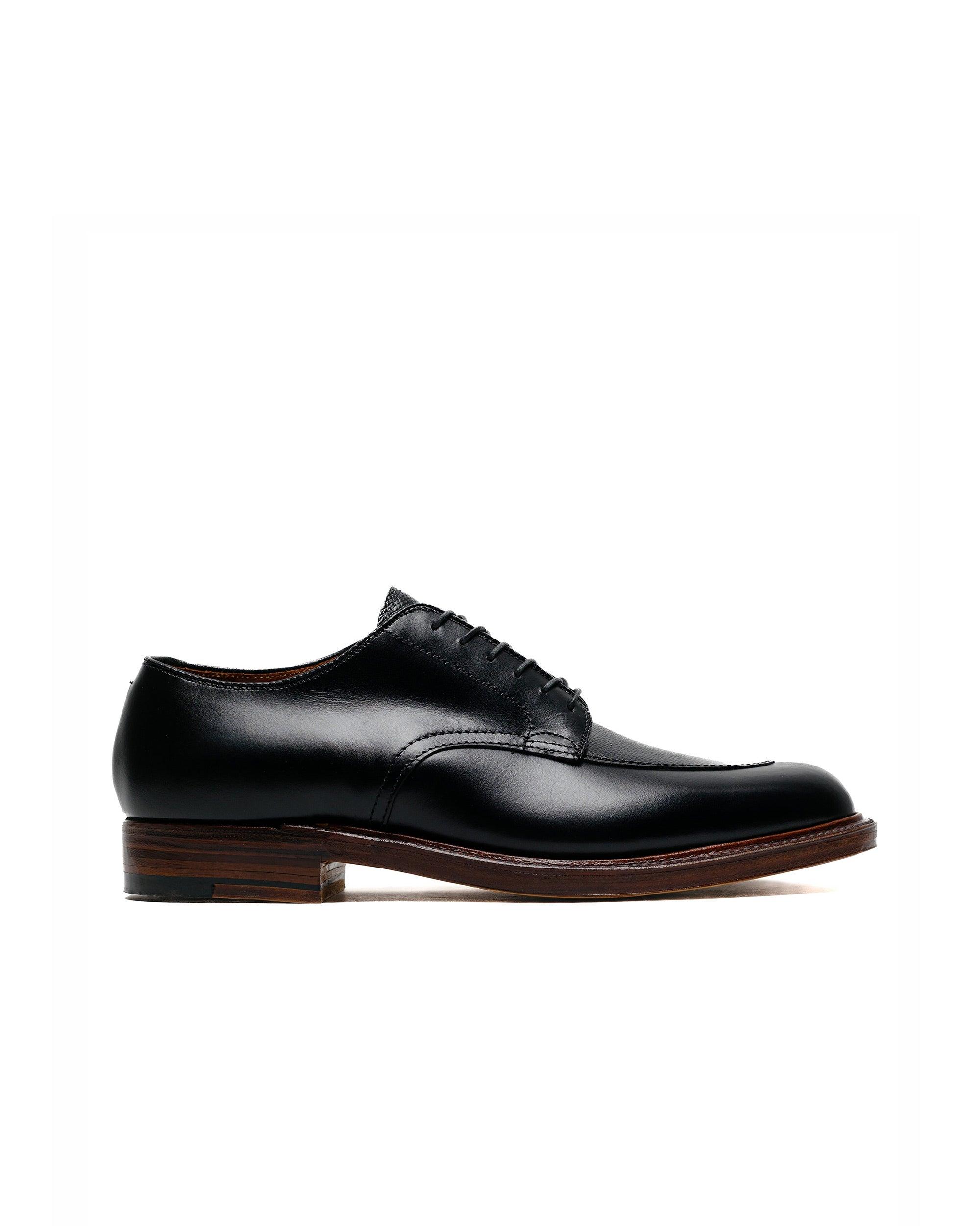 V Tip Blucher Black Calfskin/Black Regina Grain G2603