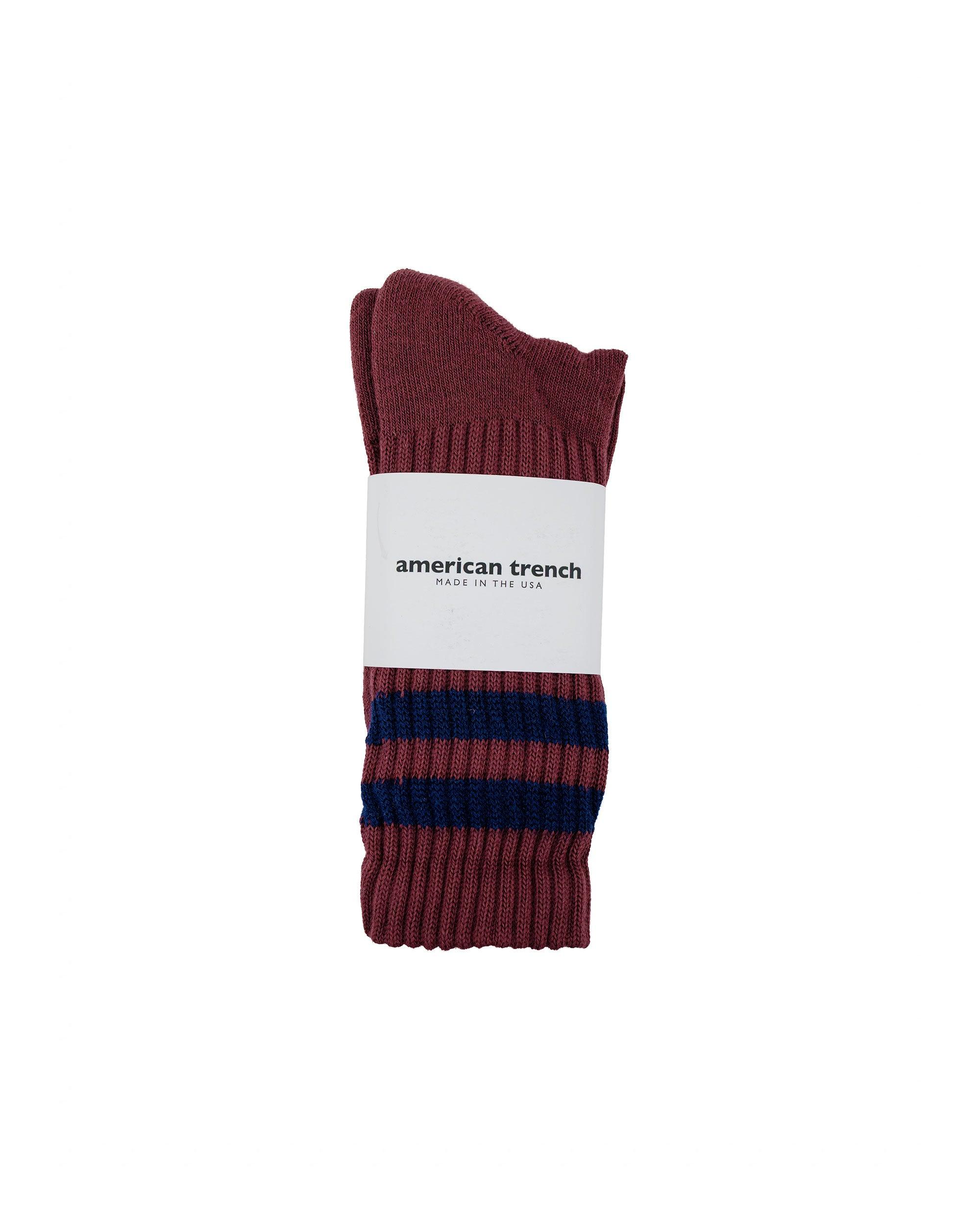 The Retro Double Stripe Burgundy