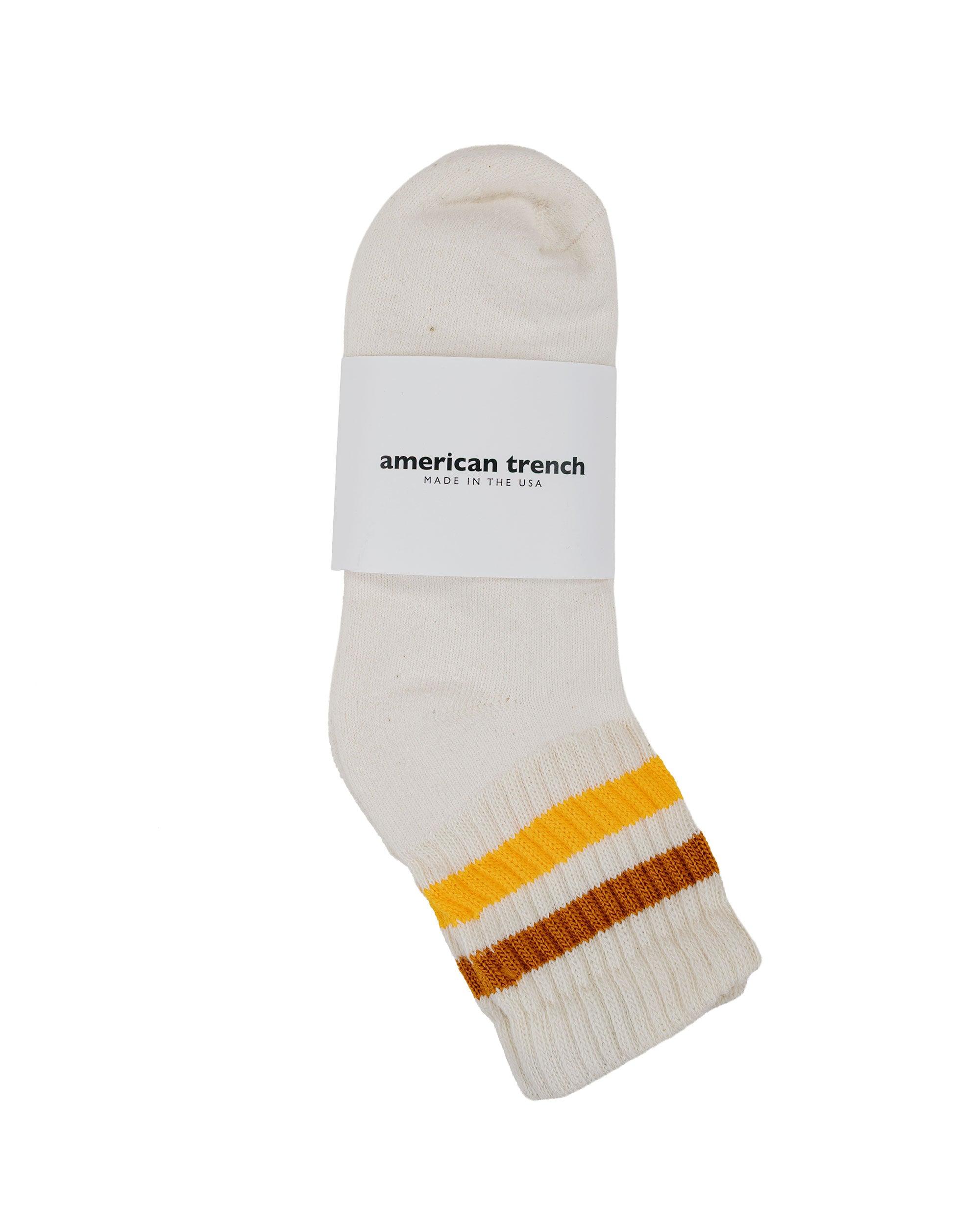 The Retro Stripe Quarter Crew Texas Orange/Gold