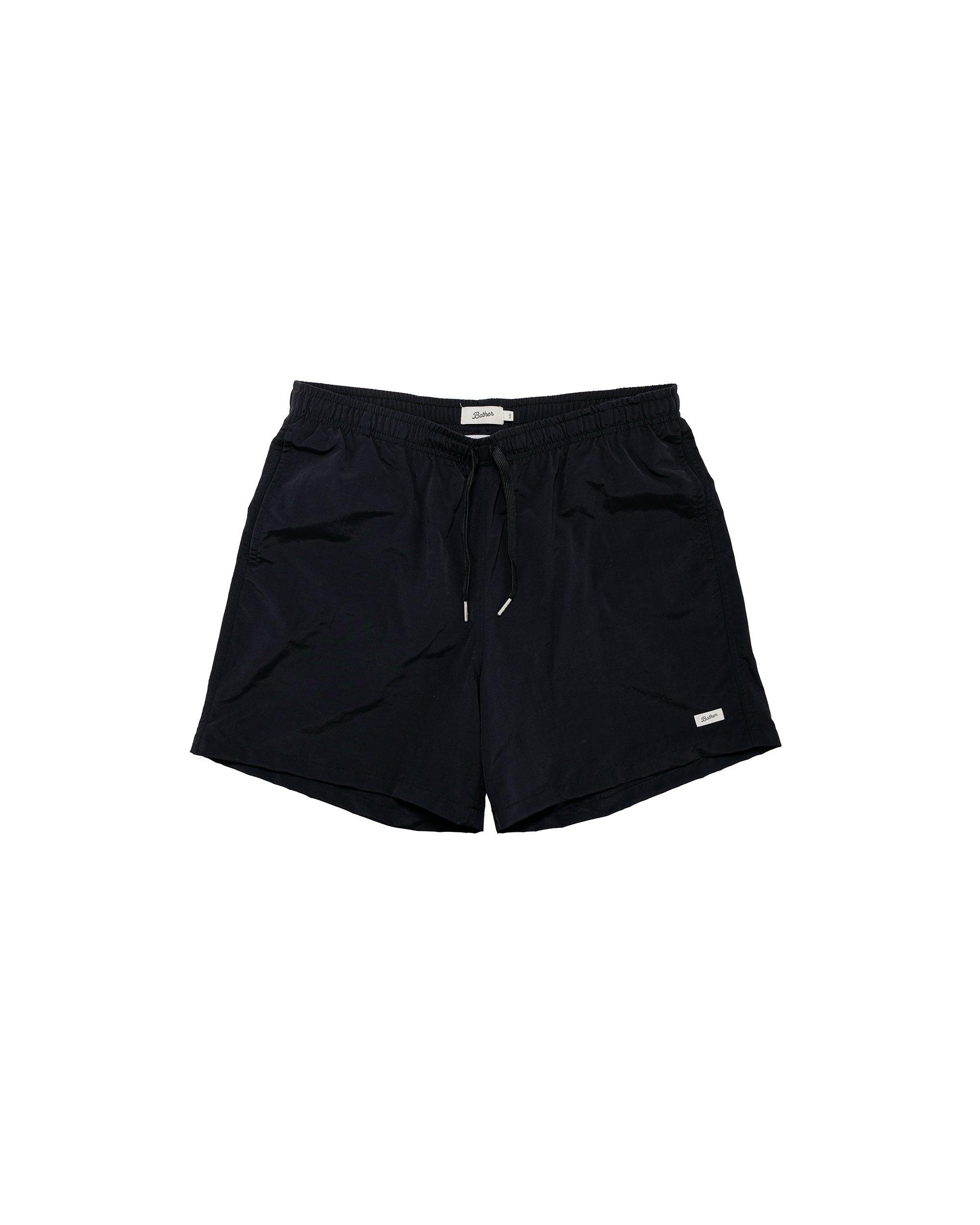 Solid Black Swim Trunk