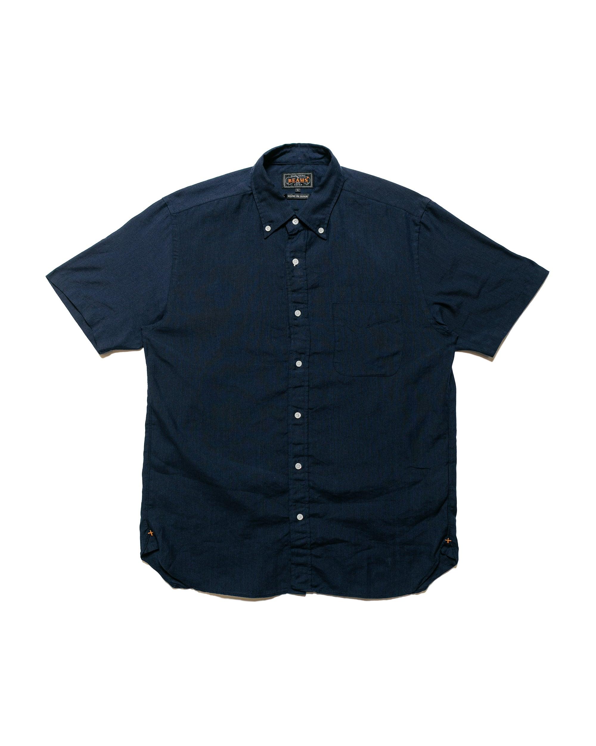 B.D. Short Sleeve COOLMAX® Linen Navy