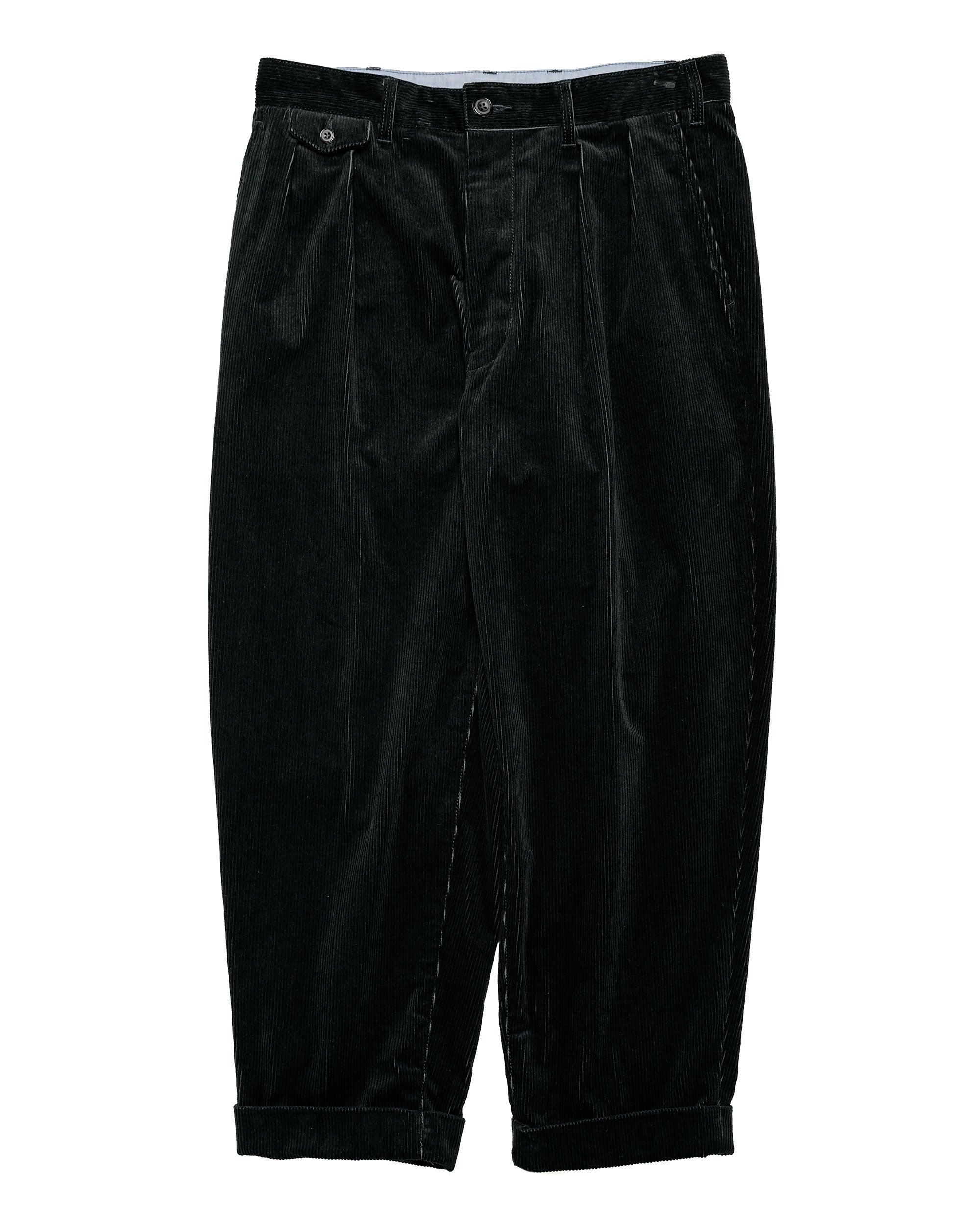 2Pleats Corduroy Charcoal Grey