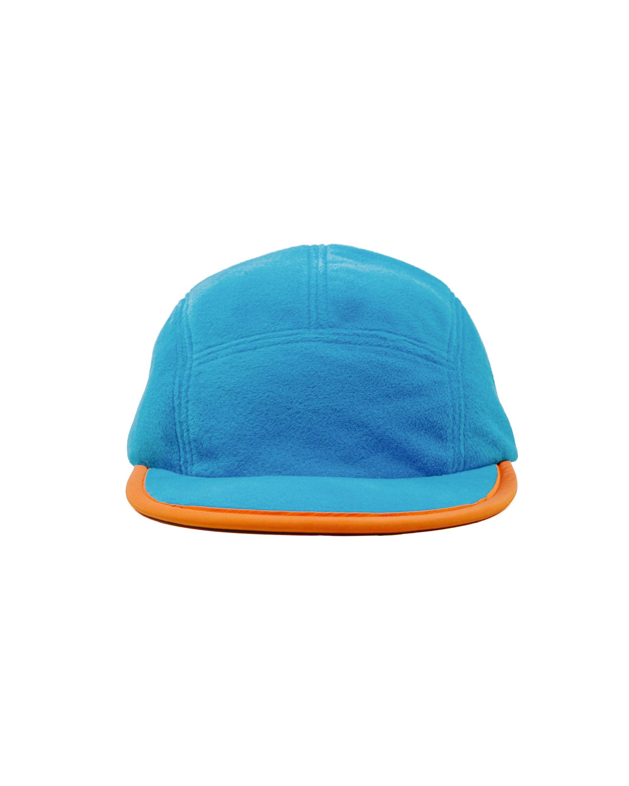 5 Panel Jet Cap Polar Fleece Blue Orange