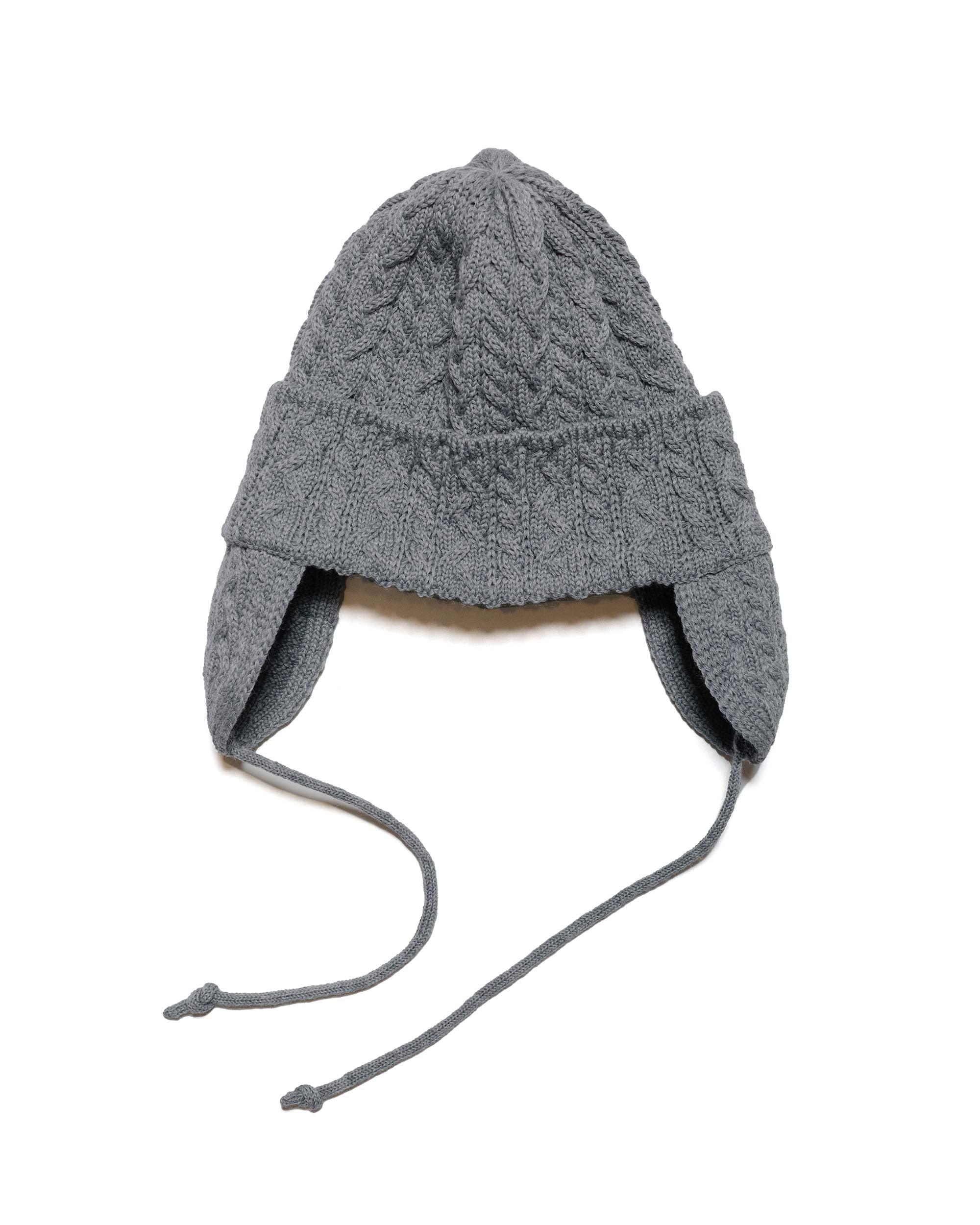 Lost & Found Elias Knit Flightcap Italian Merino Wool Blue