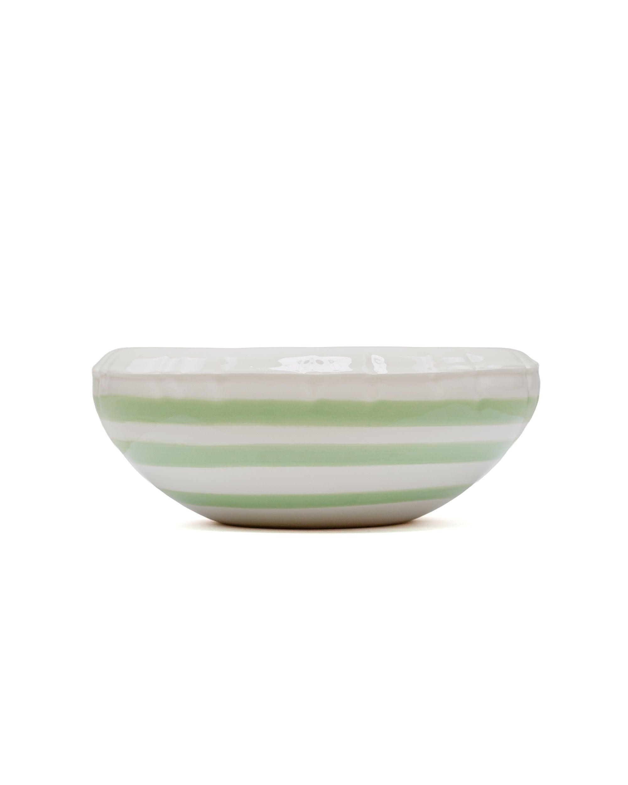 Bowl 'Lisa' Stripes Pistache Gloss