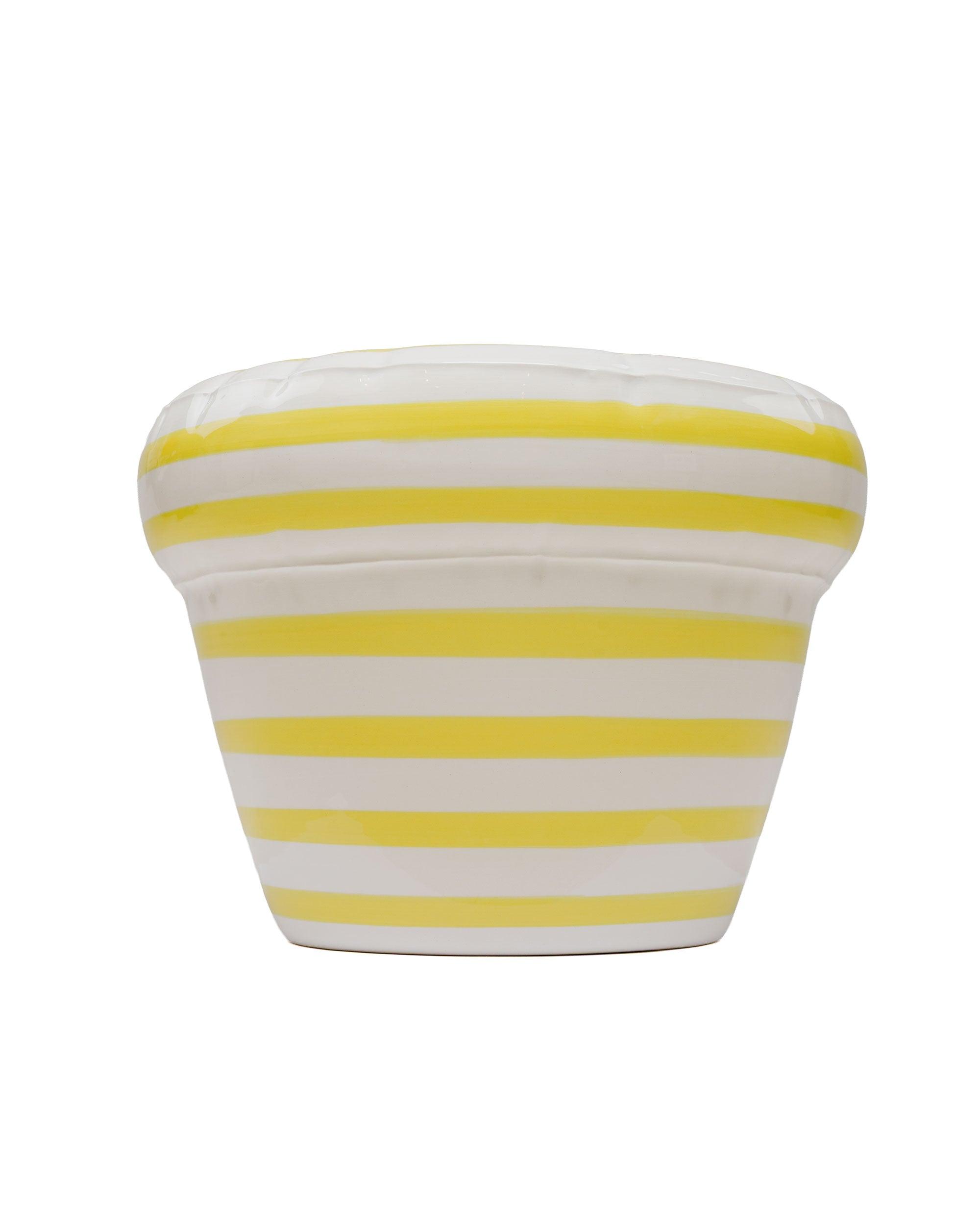 Planter 'Pierre' Stripes Lemon Gloss