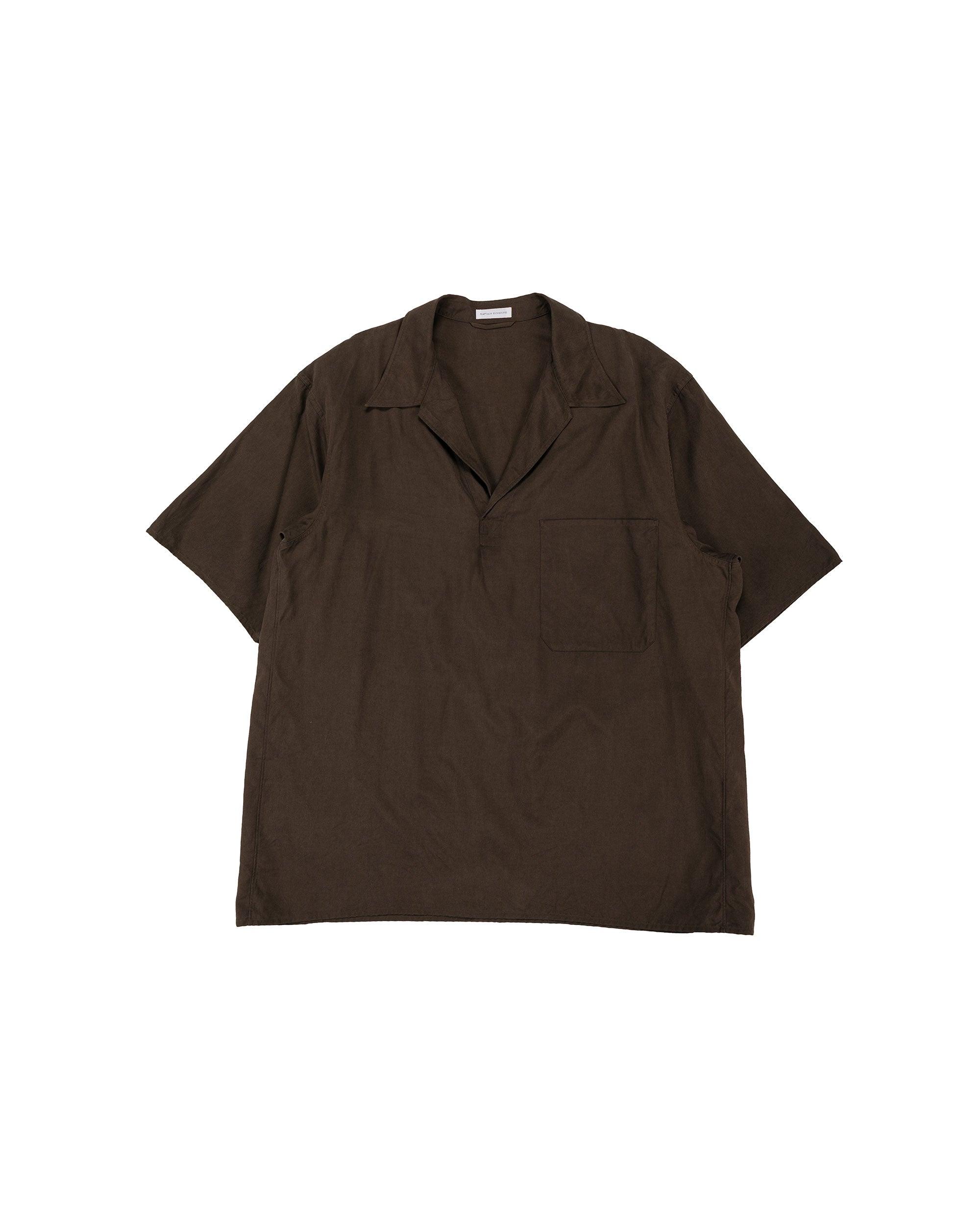 Silk Pullover SS Shirt Espresso