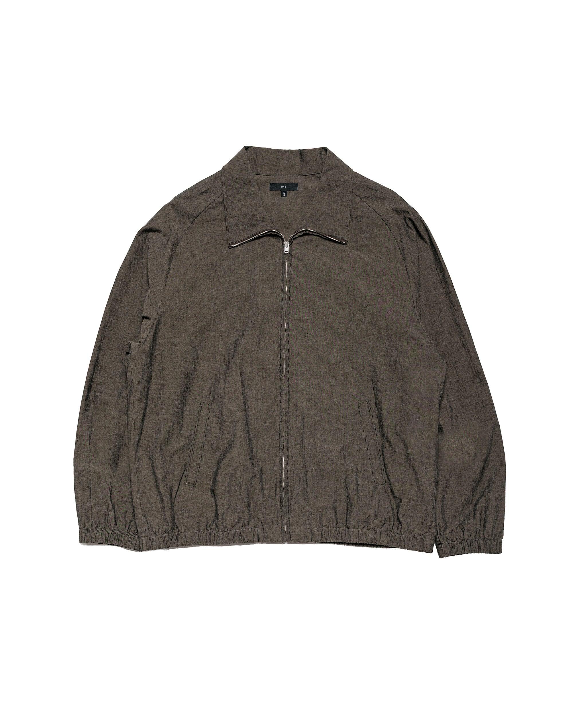 Tumbled Poplin Full Zip Brown Pearl