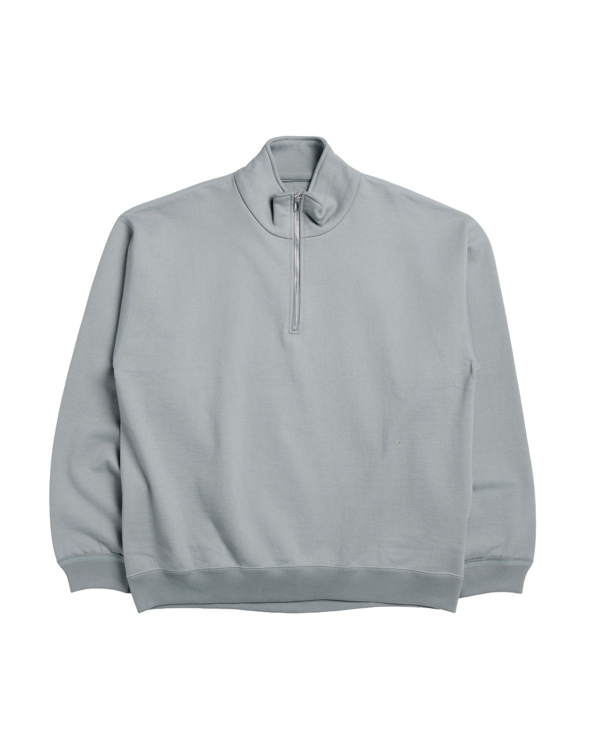 Comfort Half Zip Organic Cotton Heavy Fleece Sage Green