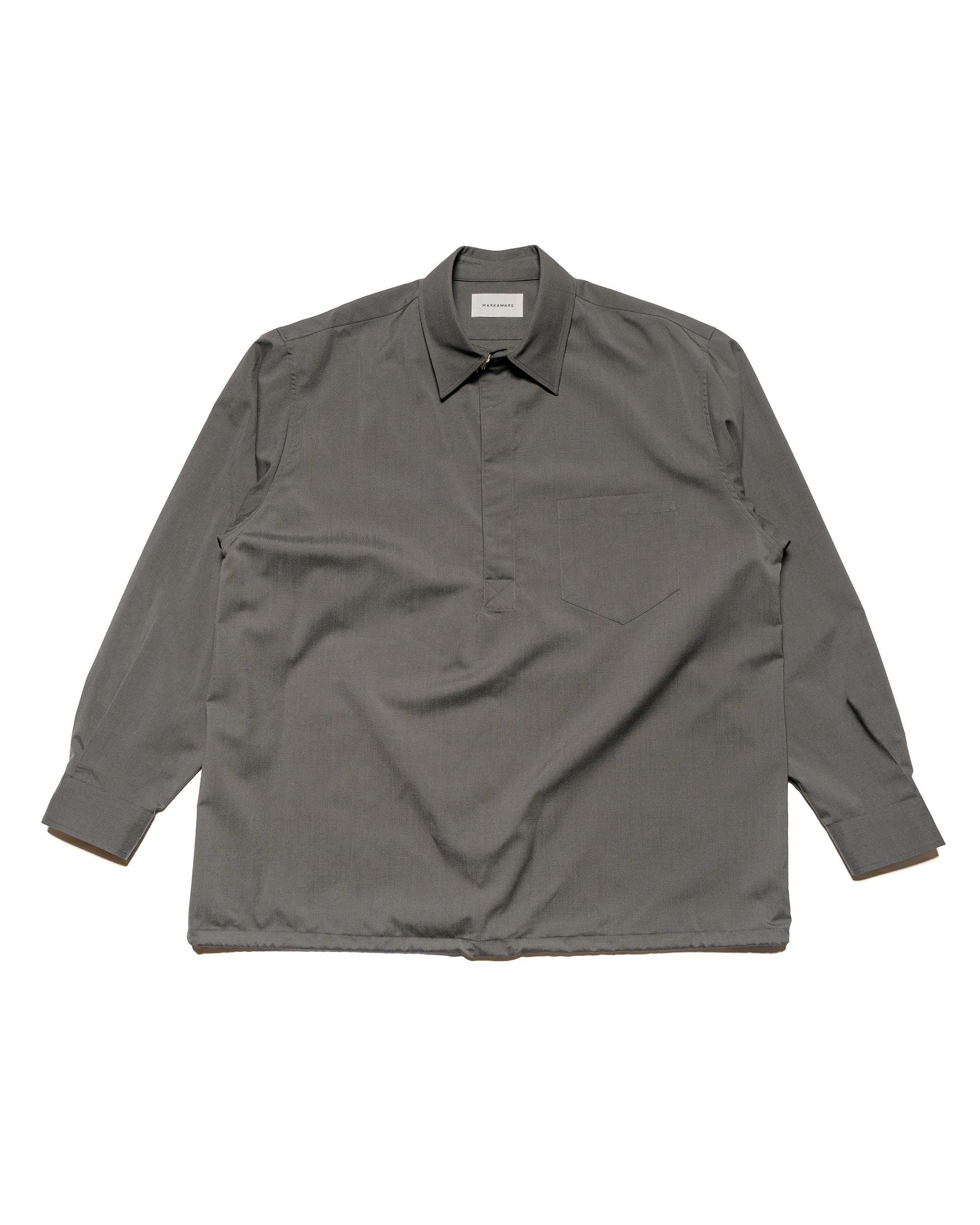 Pullover Sport Shirt 2/80 Wool Typewriter Charcoal