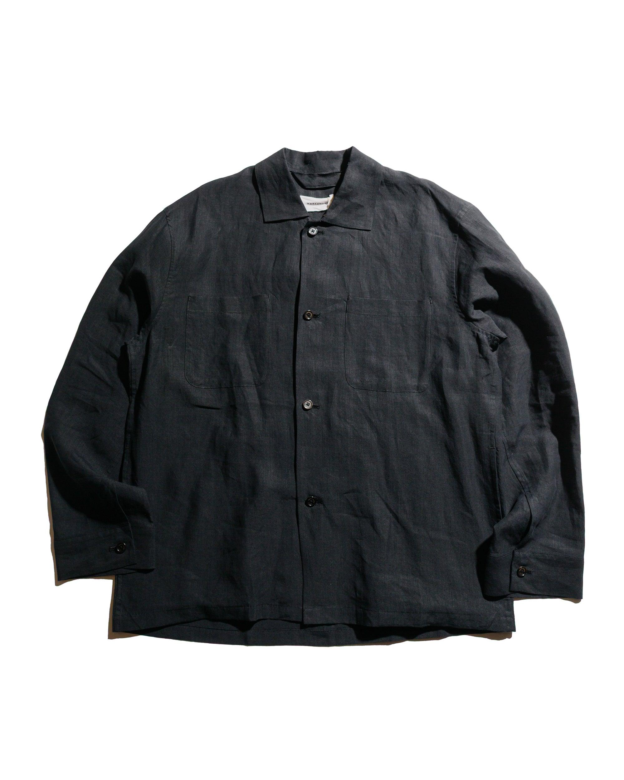 Utility Shirt 80/1 Hemp Typewriter-Cloth Black