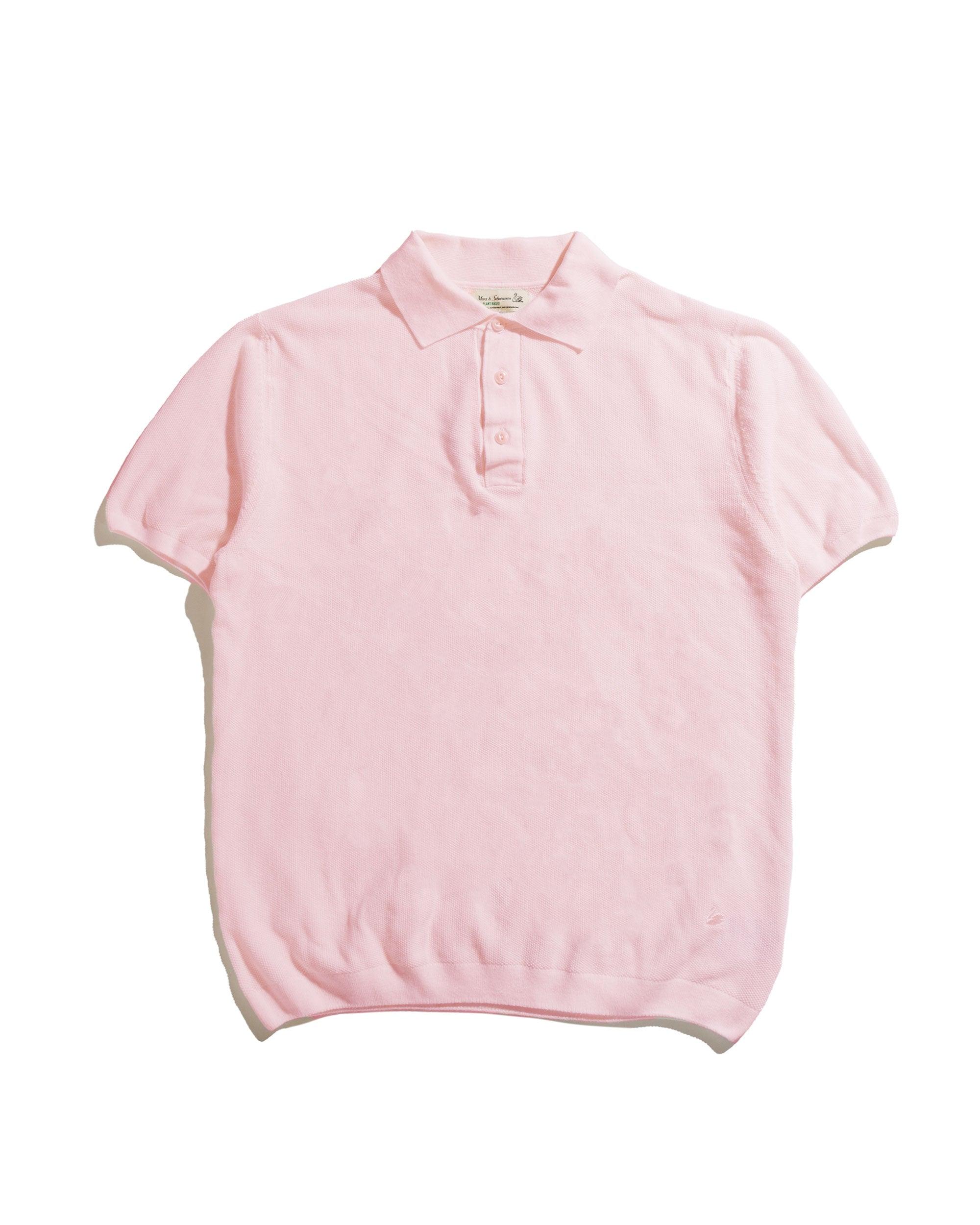 KPLP02 Knitted Polo Dusted Pink