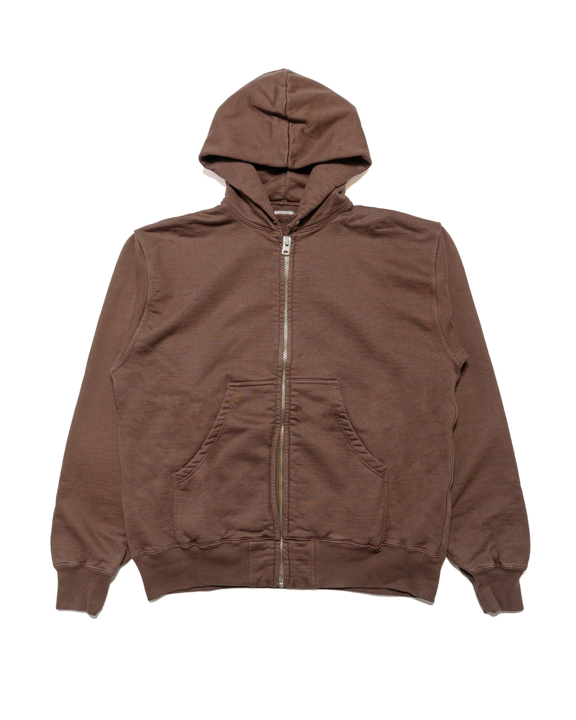 Athletic Full Zip Hoodie Stone Brown
