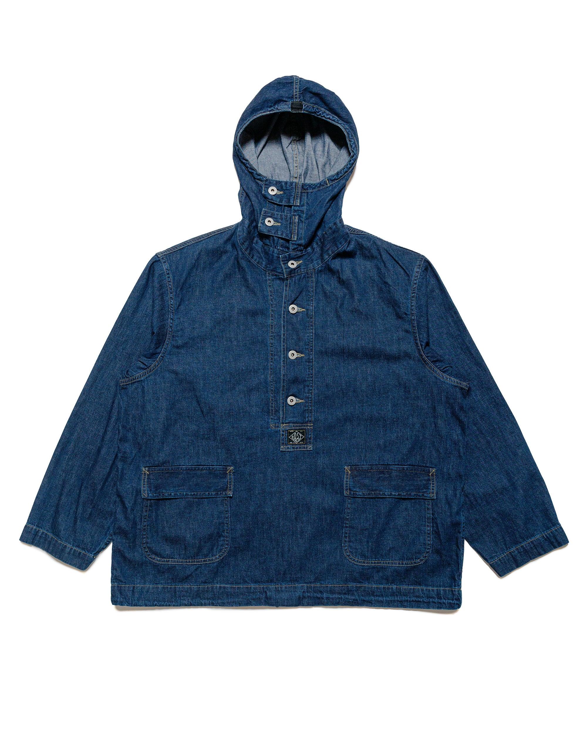 NAVY Parka Blue Denim w/OD Yellow Stitch Indigo