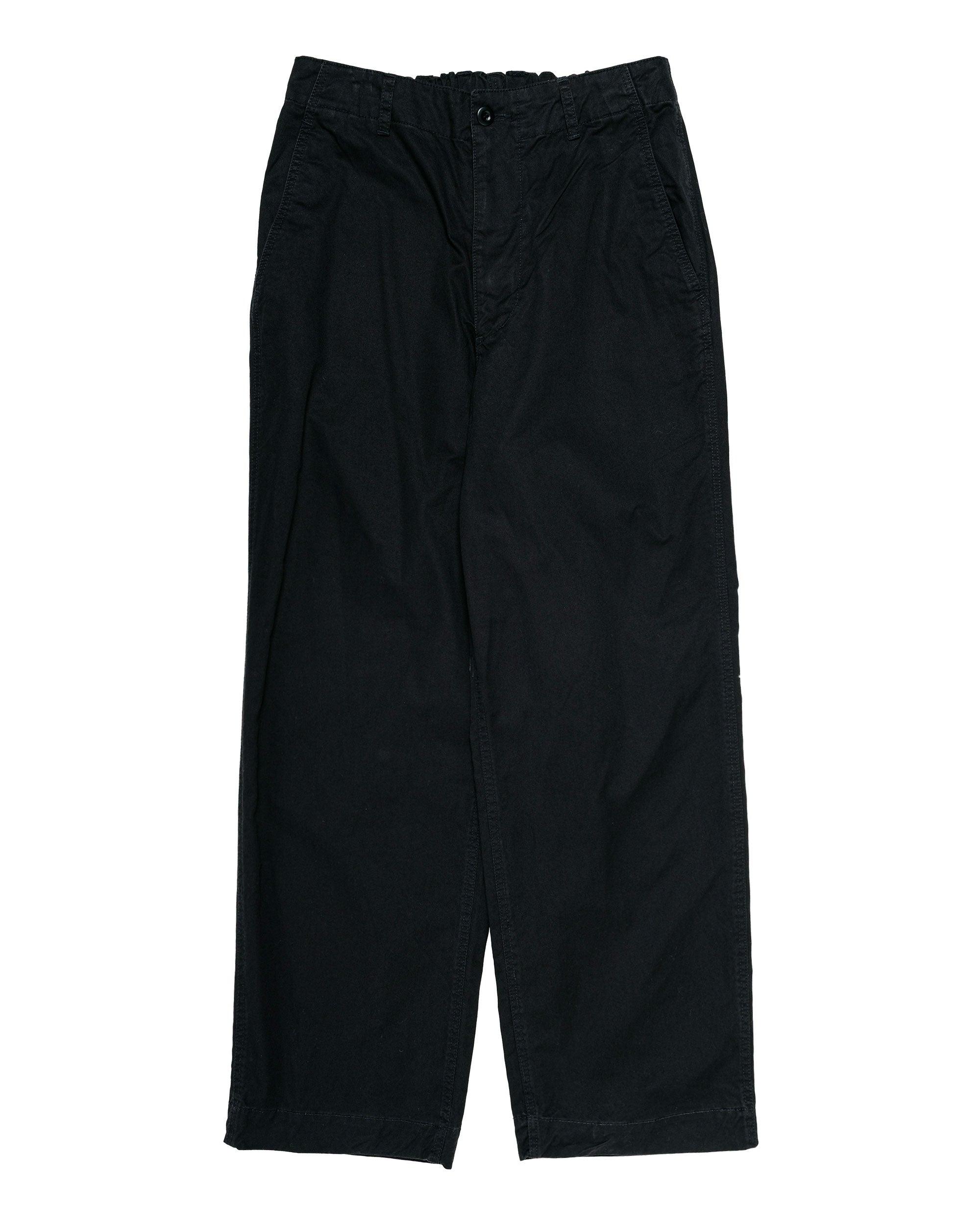 CO High Density Chino Cloth Wide Work Pants Black