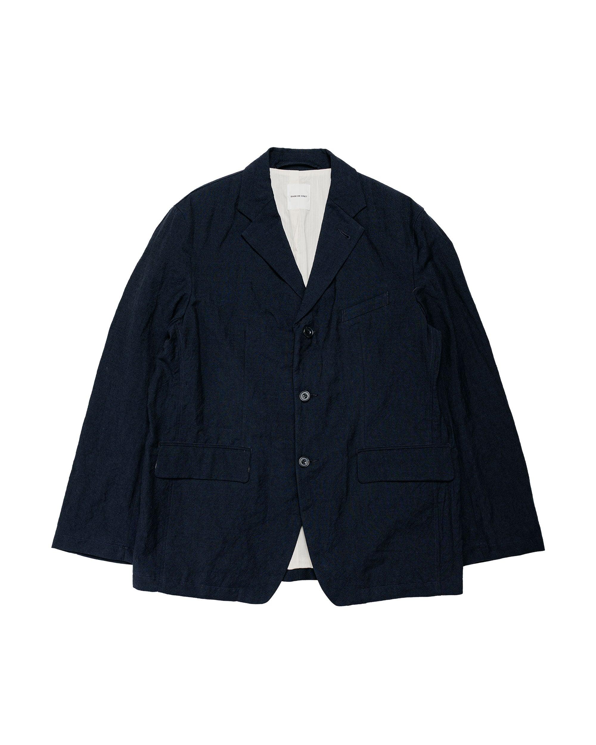 WO/LI Tumble Washed Three-Button Tailored Jacket Navy